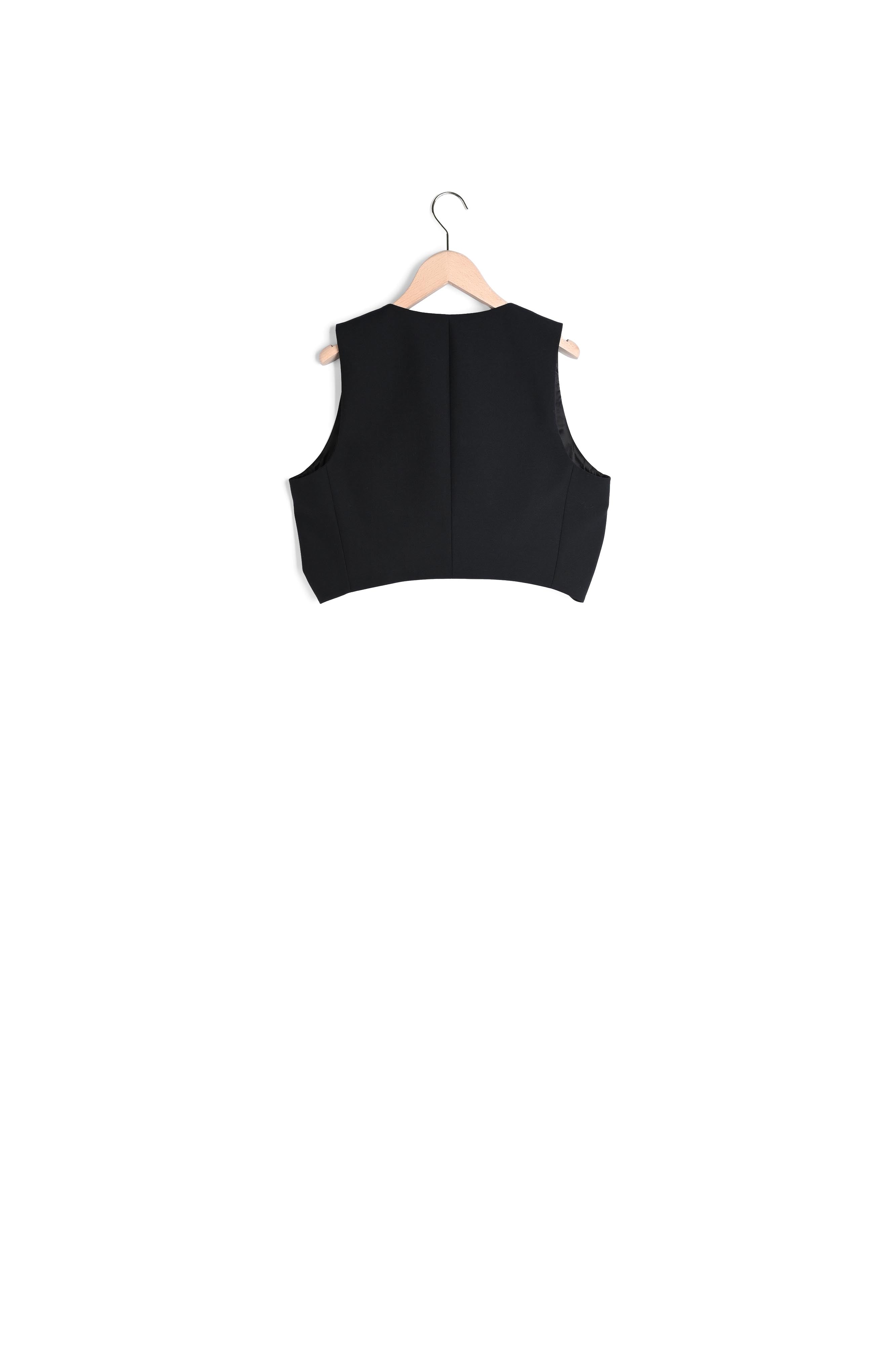 Gilet Gallia noir en laine froide Faume - seconde main