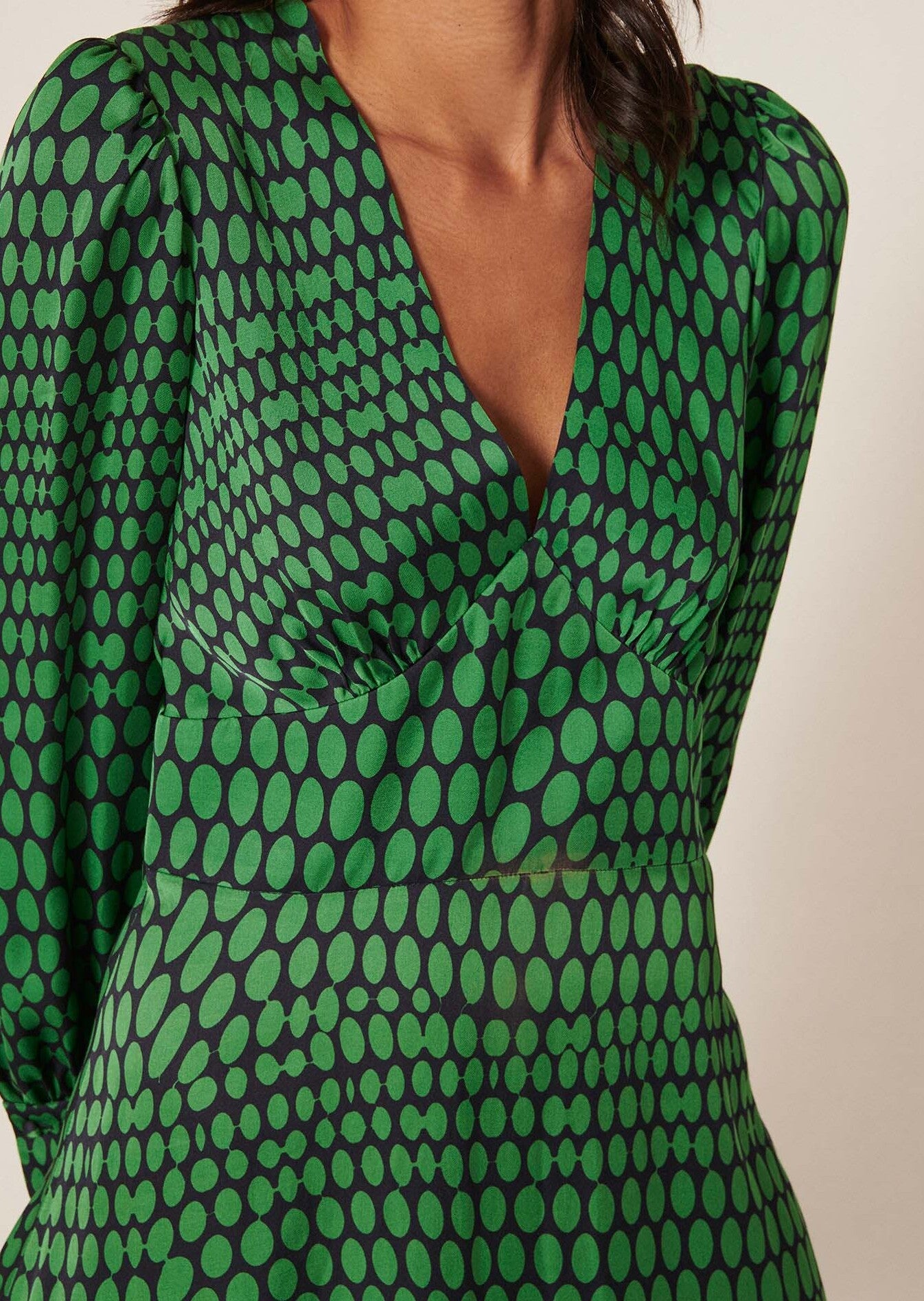 Robe Rain verte imprimé pois Faume - seconde main