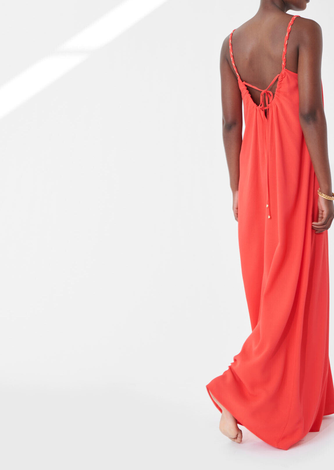 Robe Rosetta rouge en crêpe Faume - seconde main