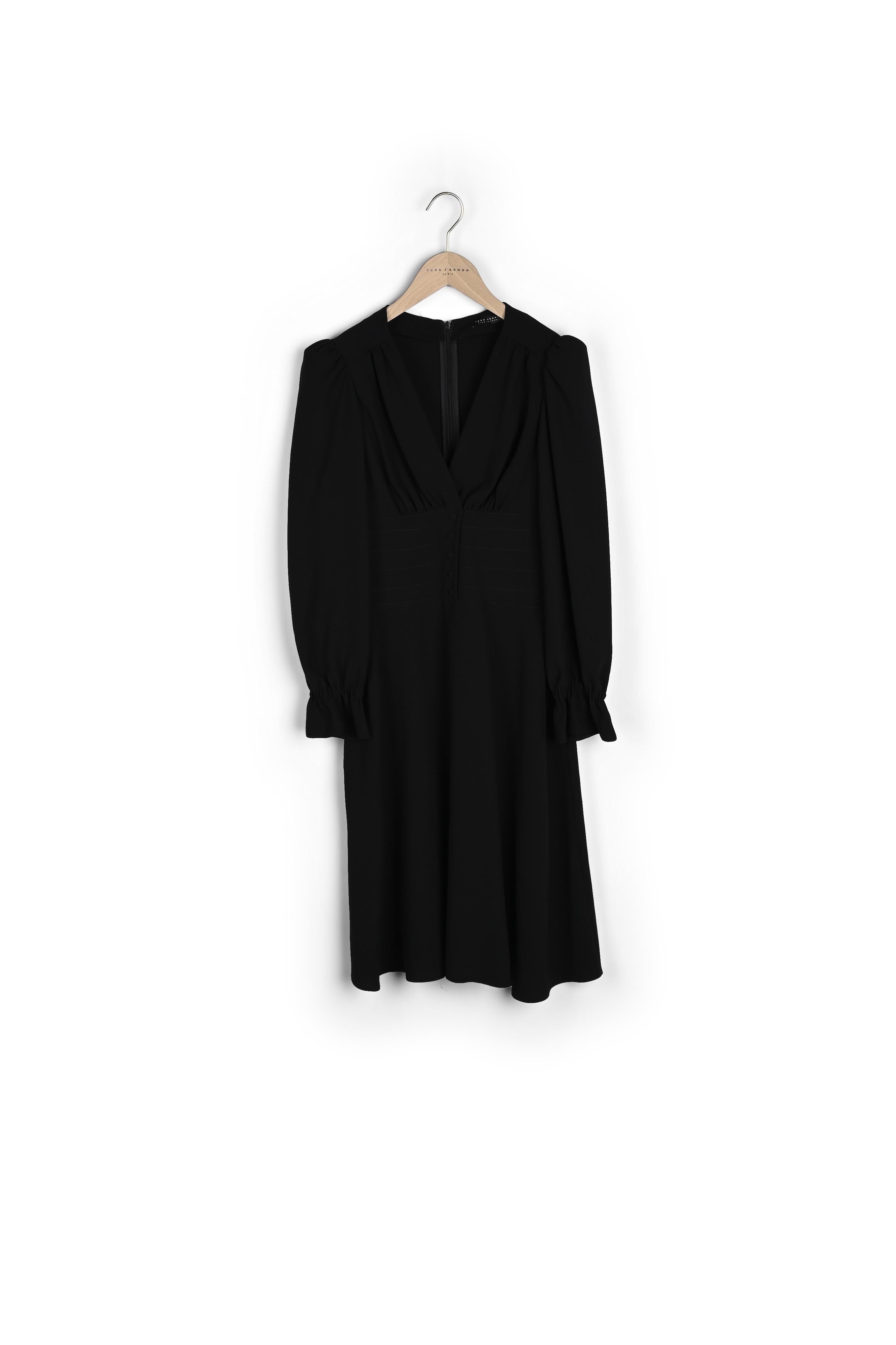 Robe Rosaria noire en crêpe Faume - seconde main