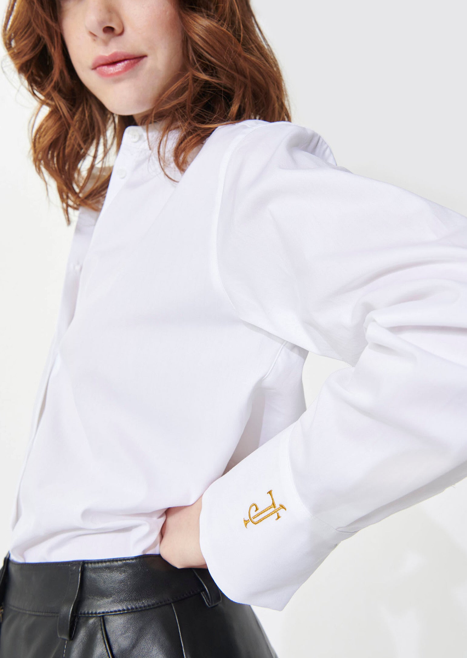 Chemise Carrie blanche en popeline de coton Faume - seconde main