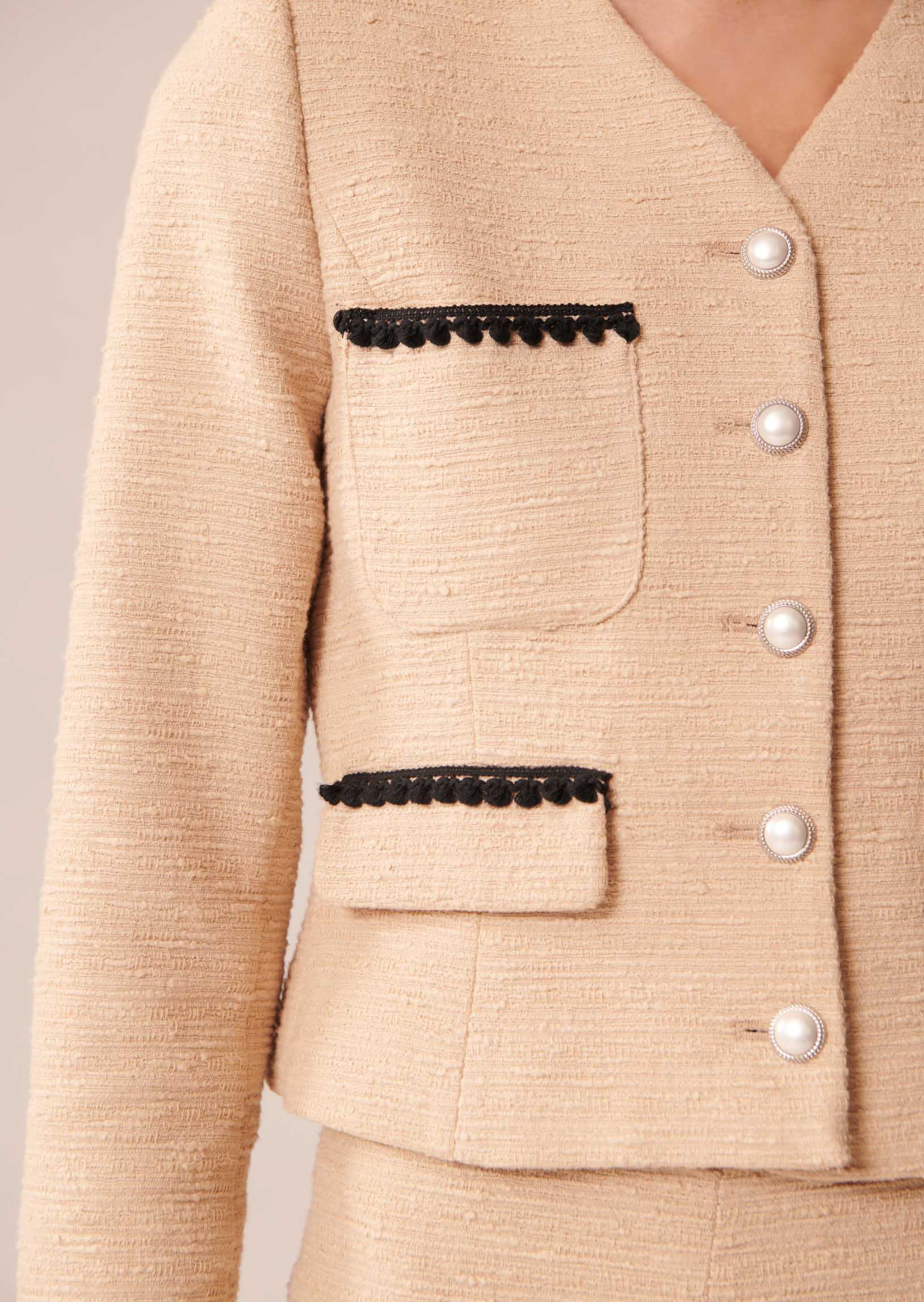 Veste Versailles beige en tweed Faume - seconde main