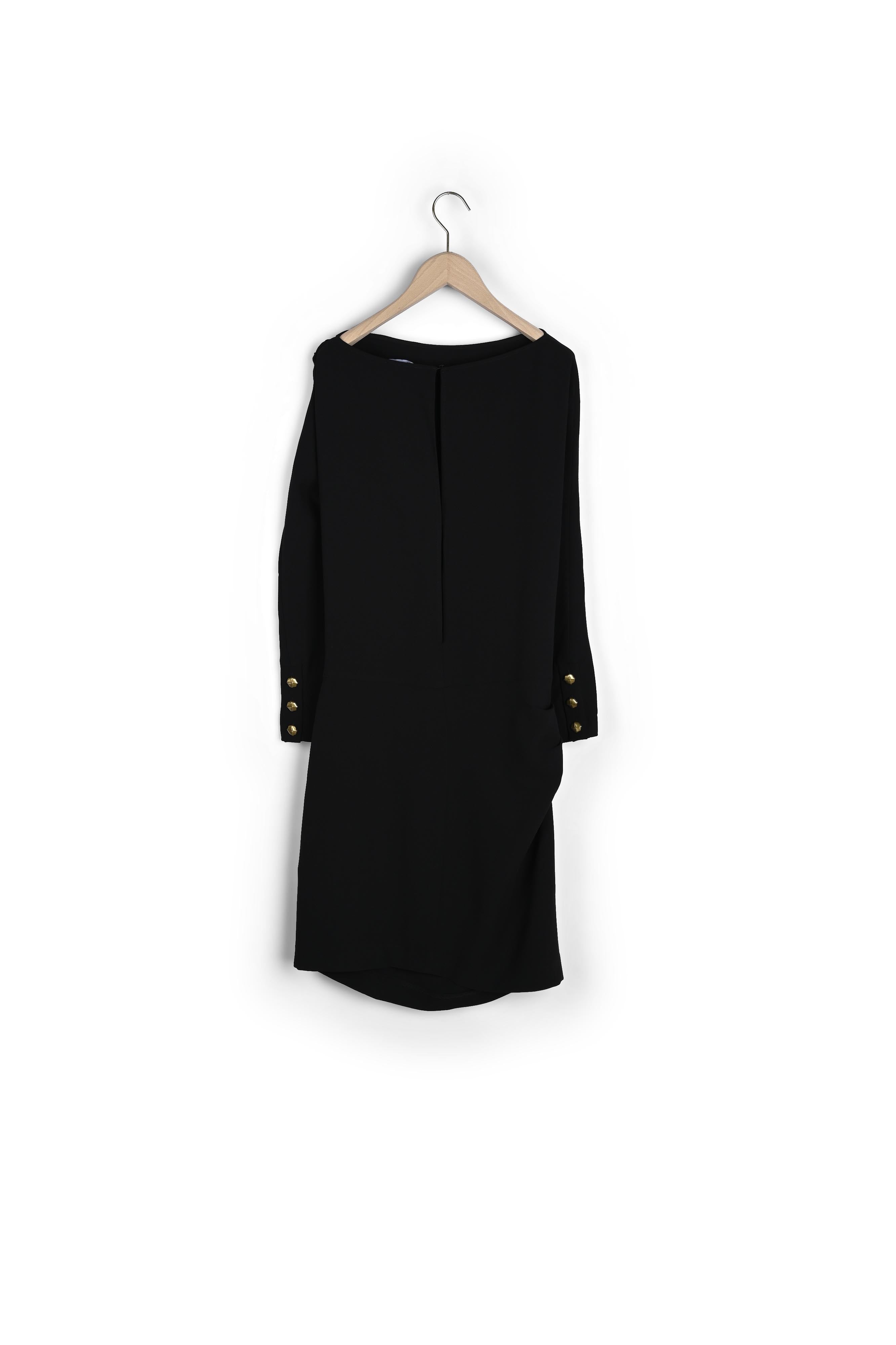 Robe Ryah noire en crêpe Faume - seconde main