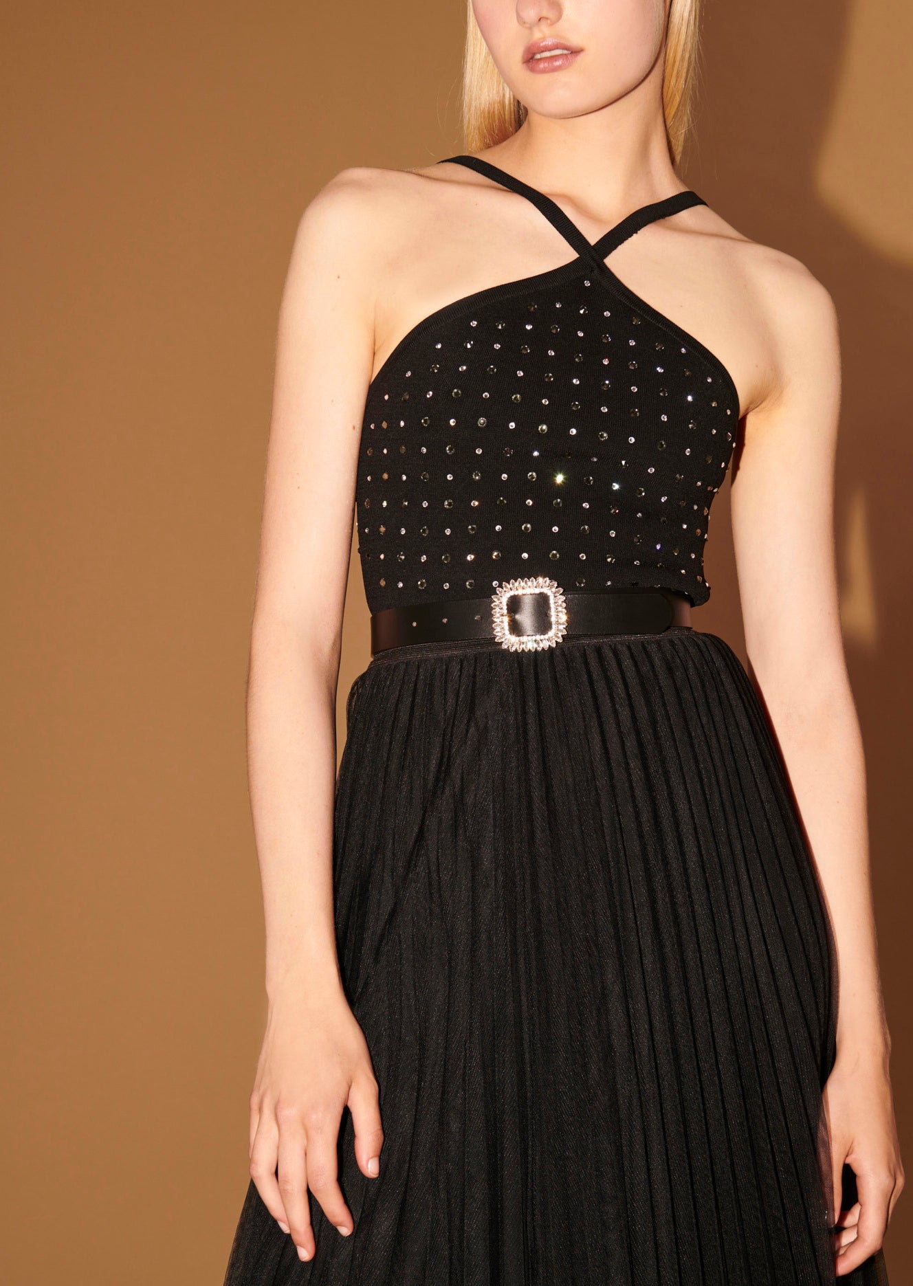 Top Positano noir en maille Faume - seconde main