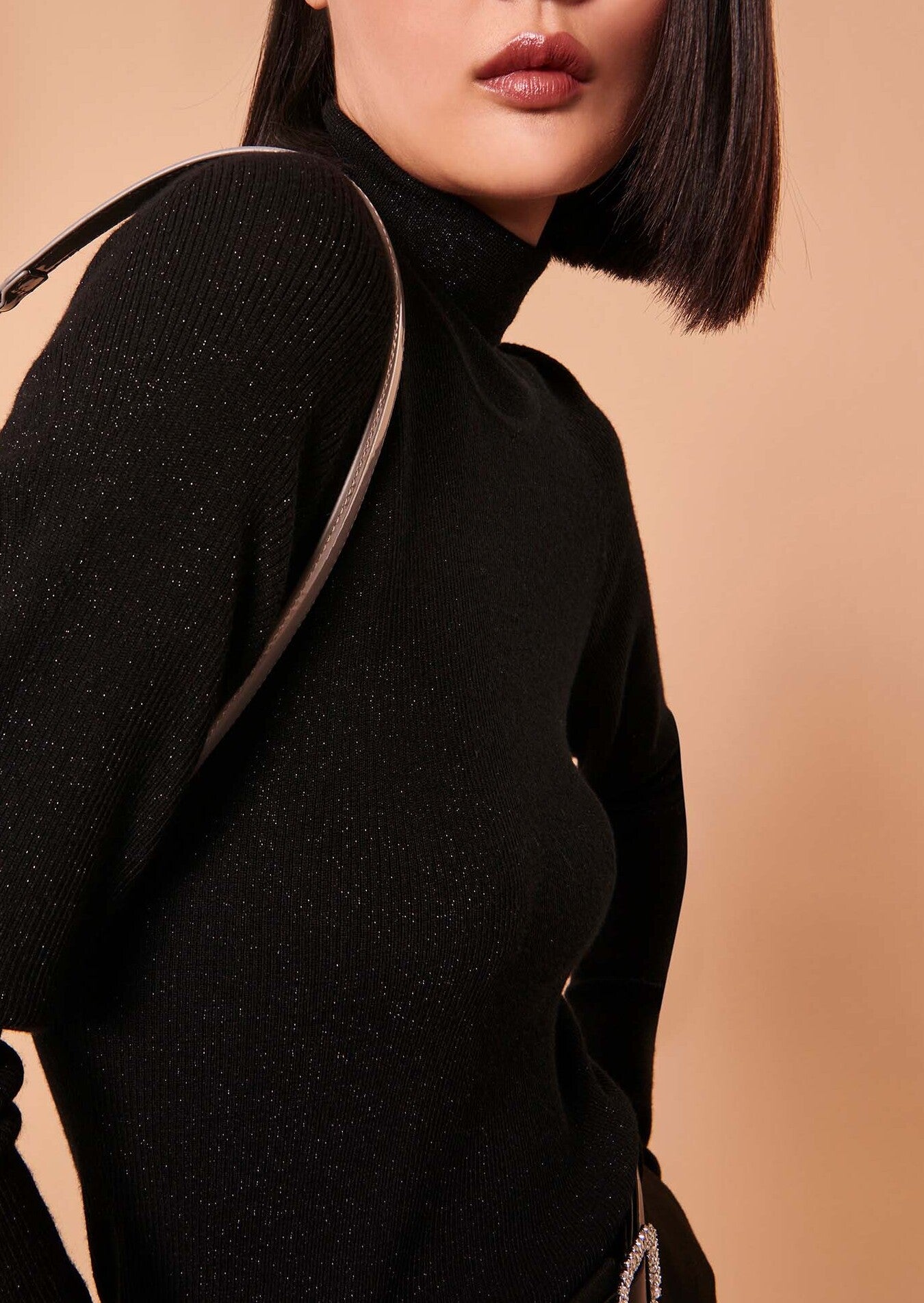 Pull Precious noir en laine et lurex Faume - seconde main