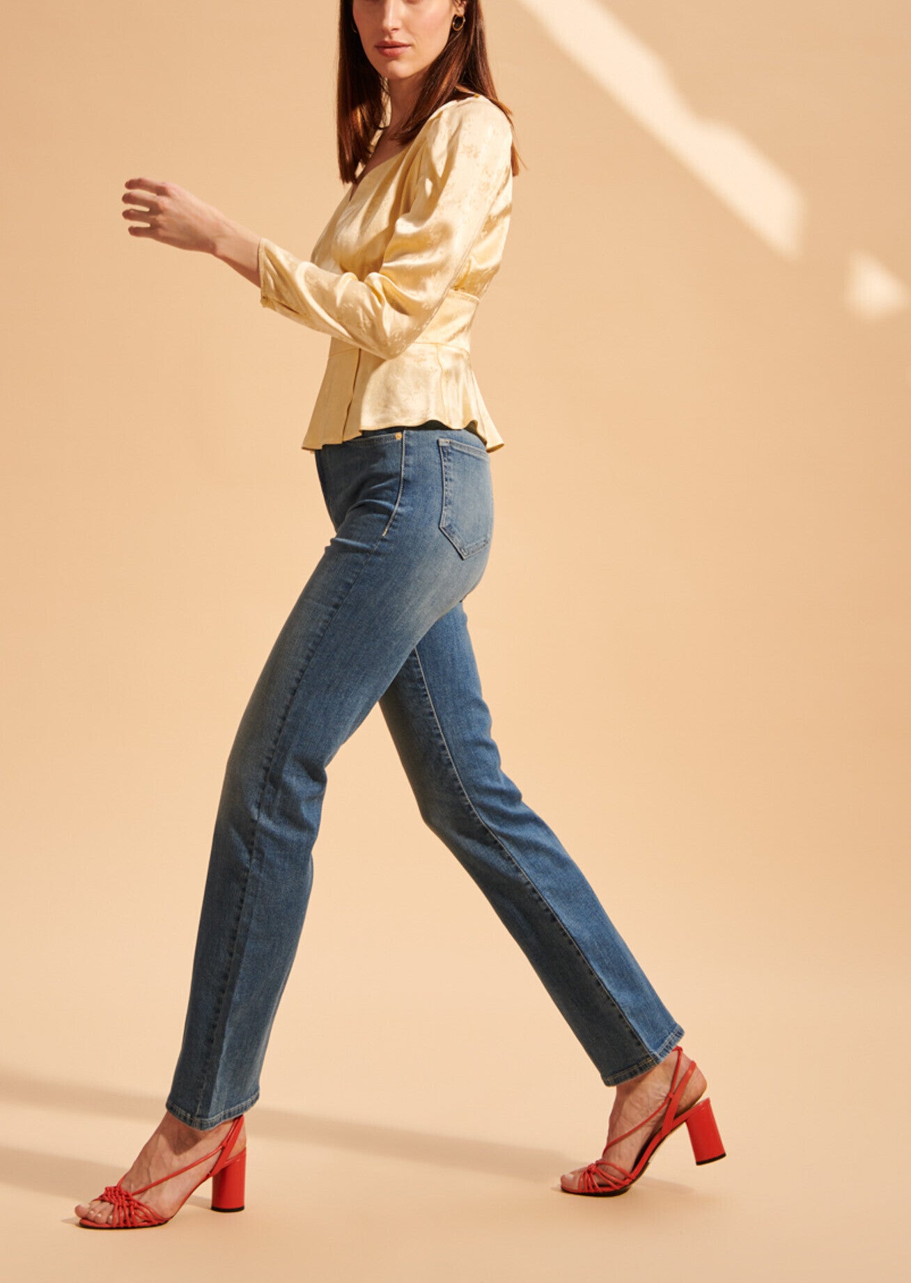 Top Tanais en jacquard fleuri vanille Faume - seconde main