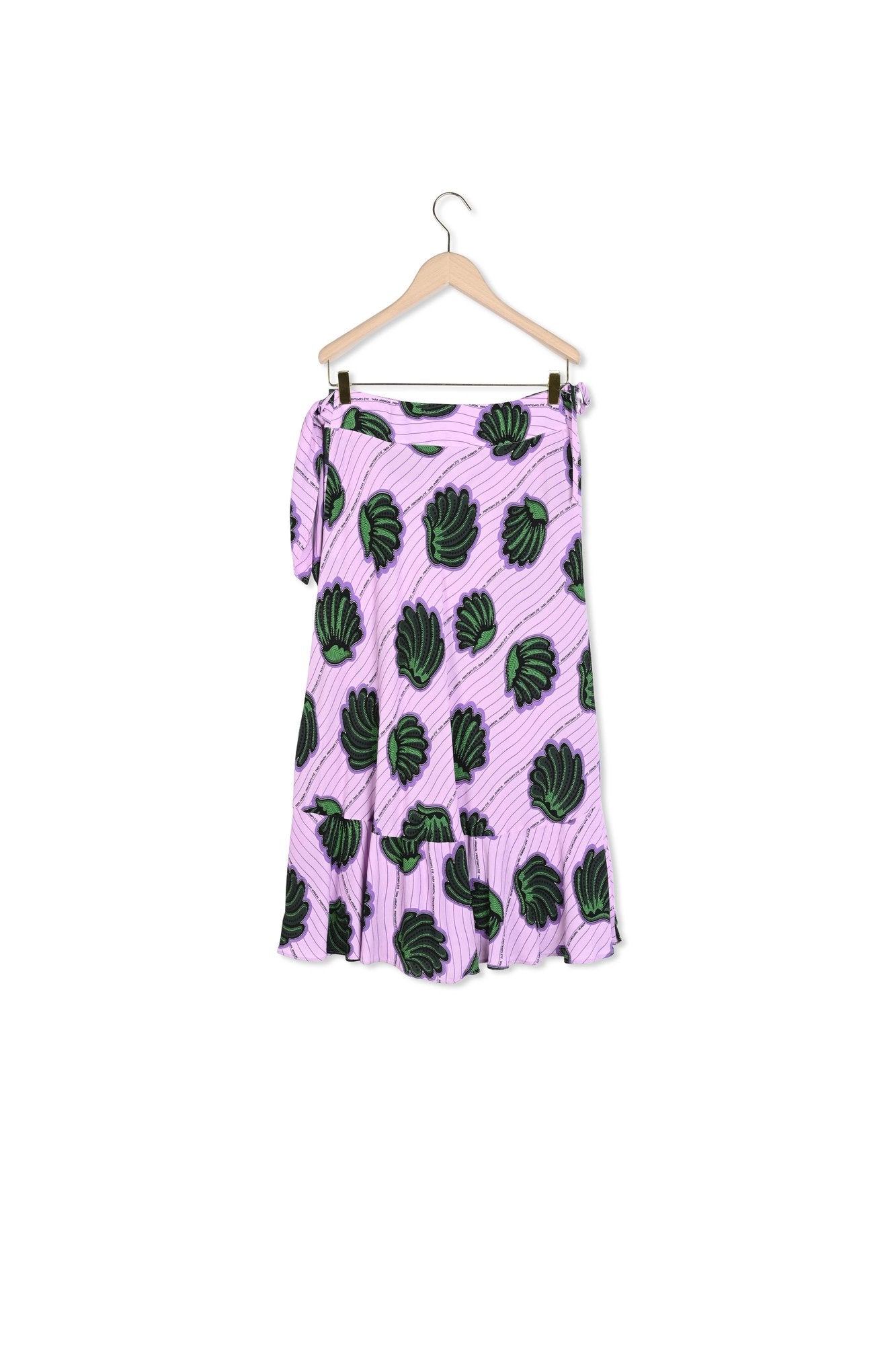 Jupe Jen en viscose parme imprimé de coquillages Faume - seconde main