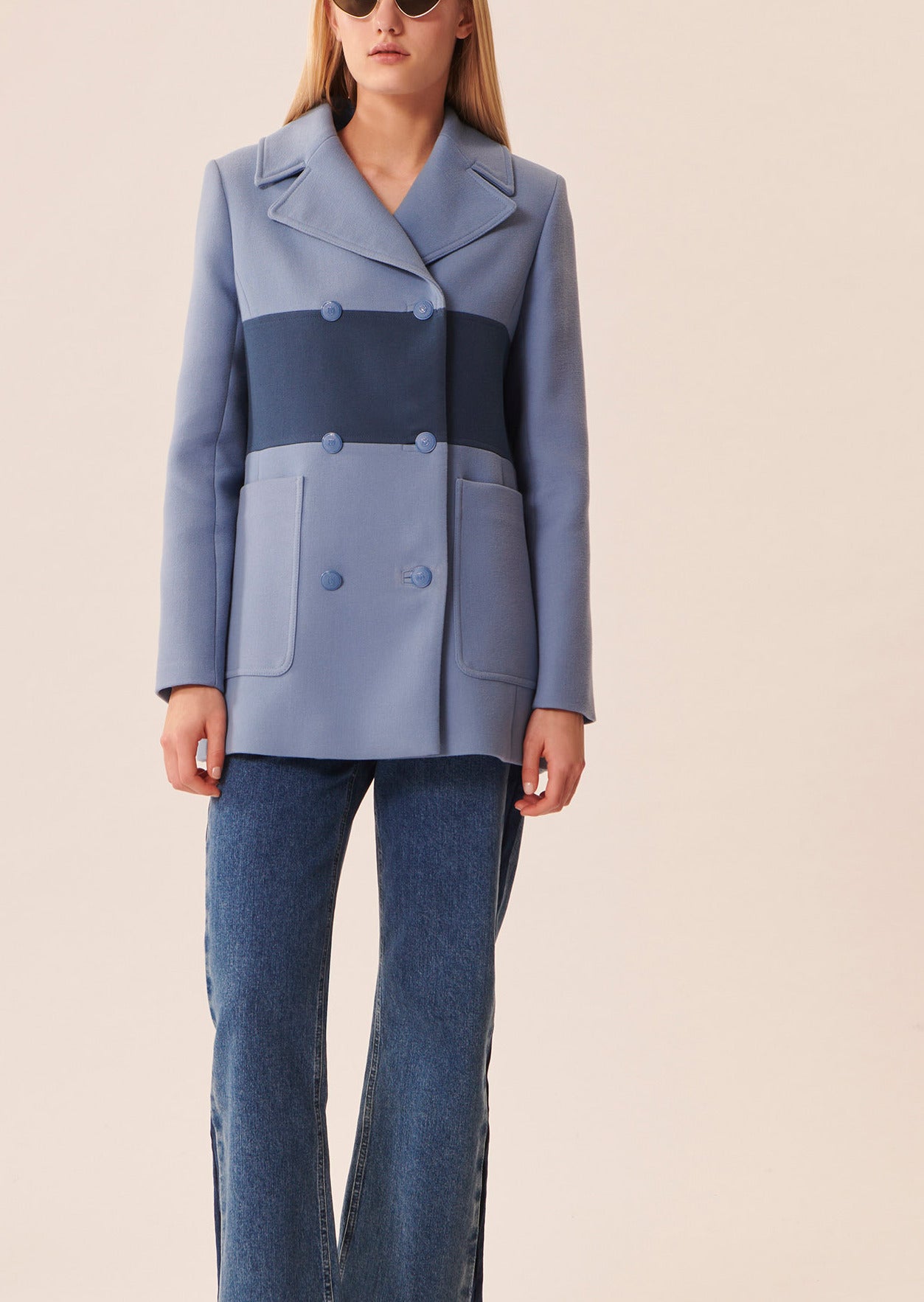 Manteau Marinella bleu en double coton Faume - seconde main