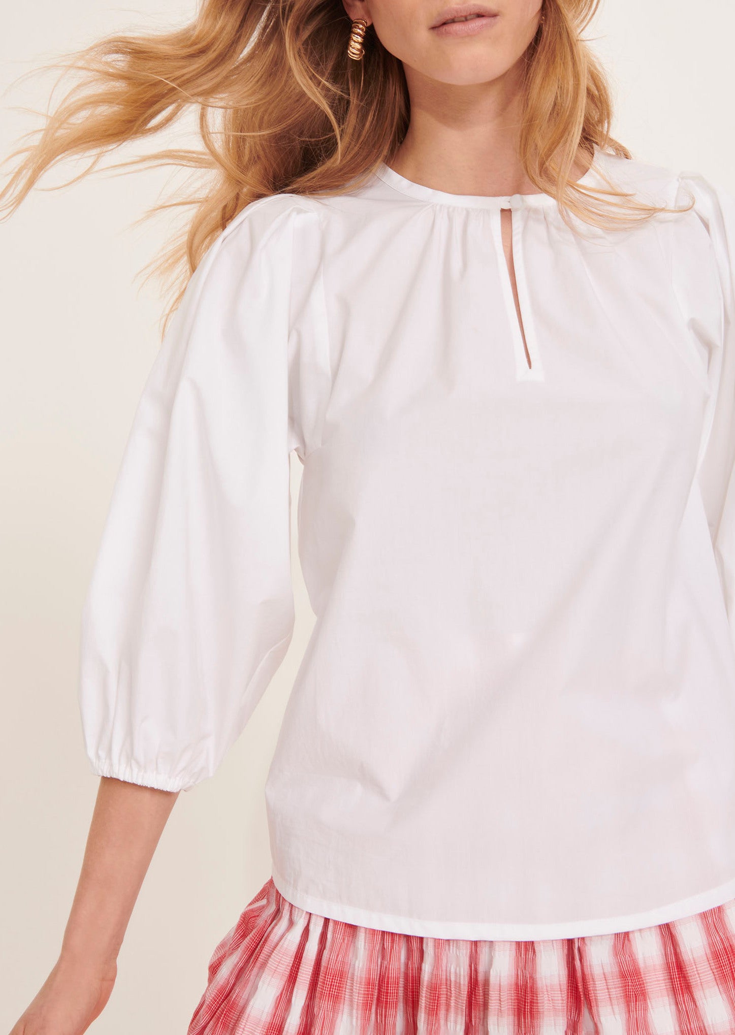 Top Temps blanc en popeline Faume - seconde main