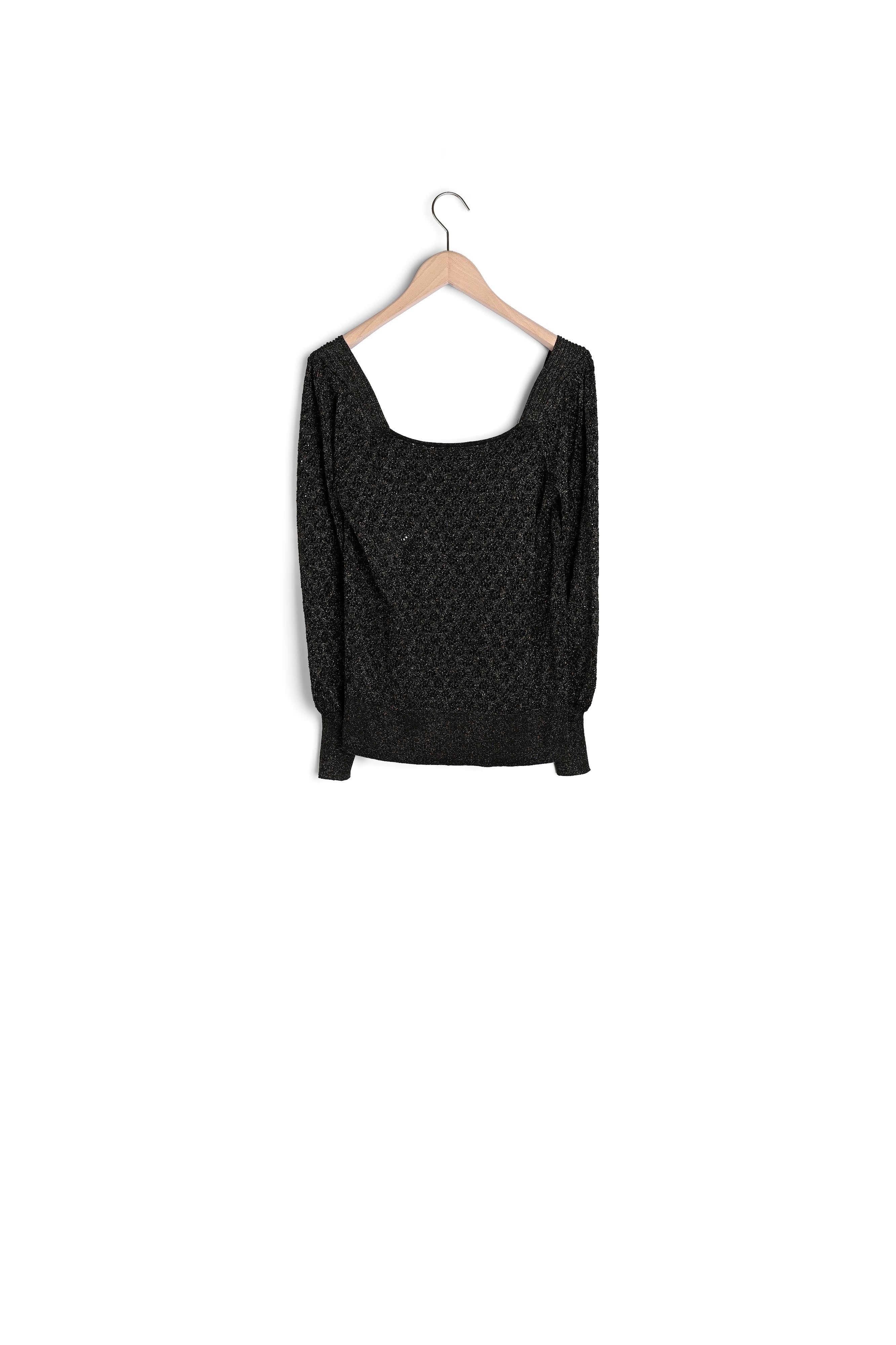 Pull Pekin noir et lurex doré Faume - seconde main