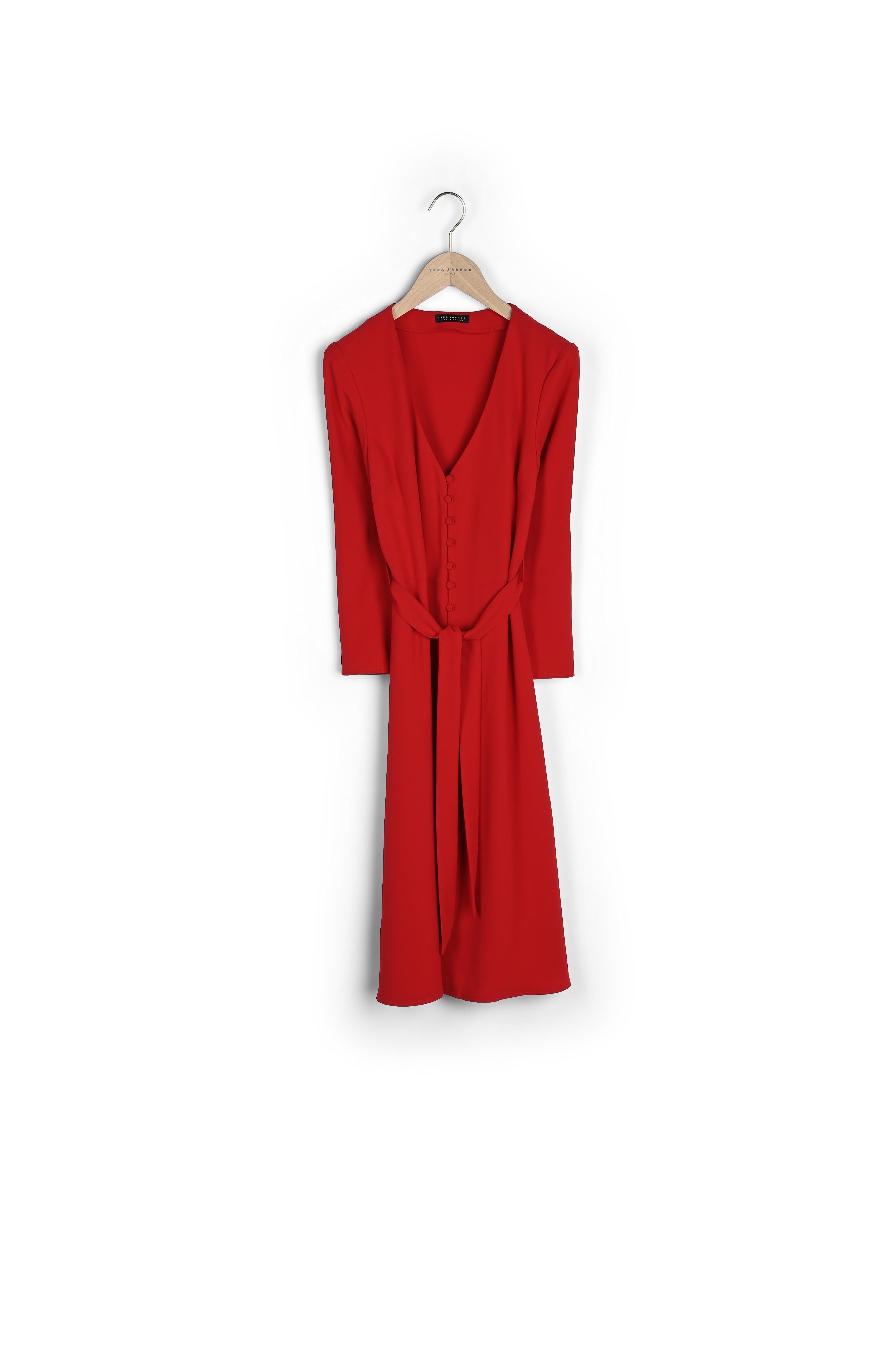 Robe Raynel rouge en crêpe Faume - seconde main