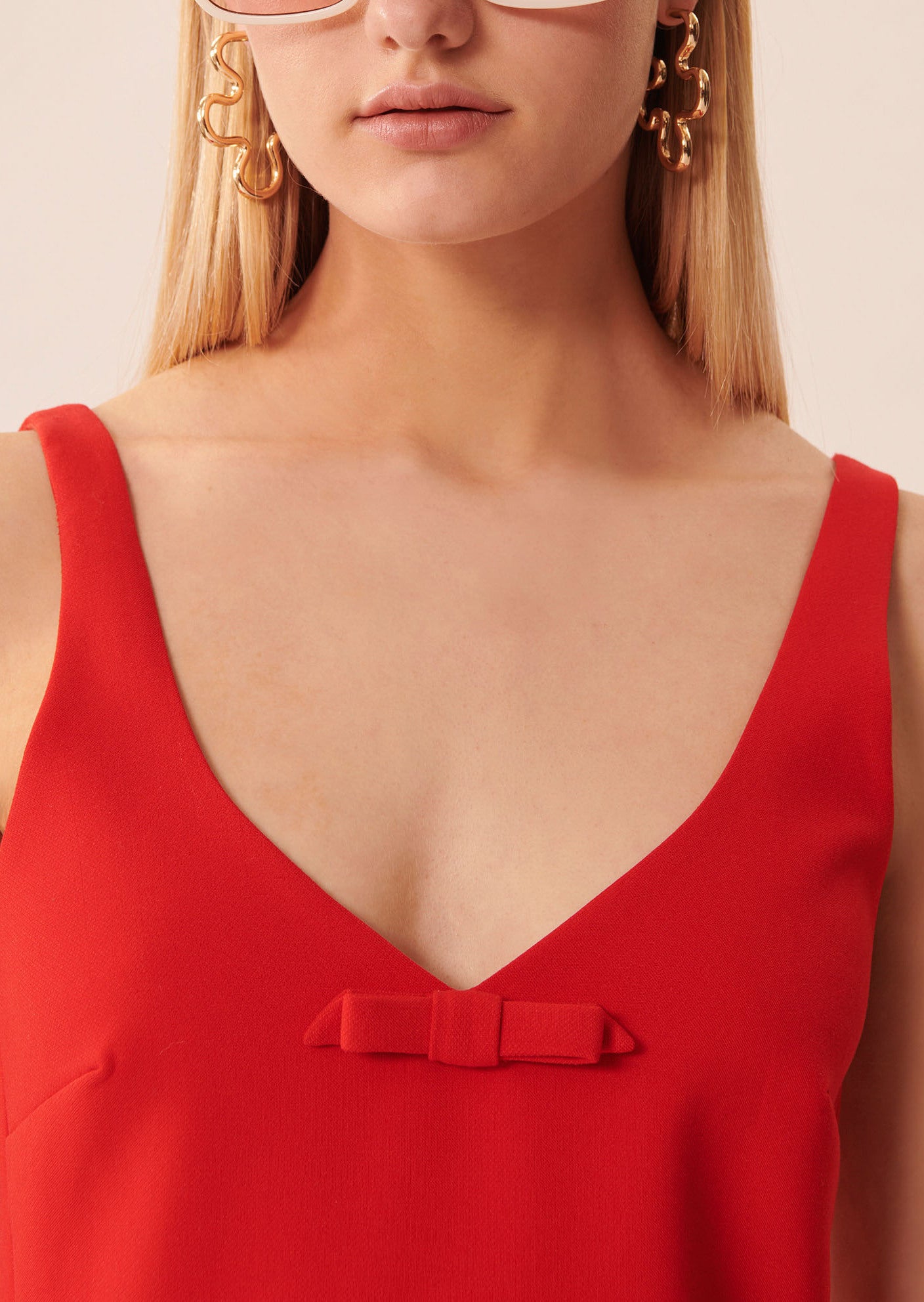 Robe Ricki rouge en toile double Faume - seconde main