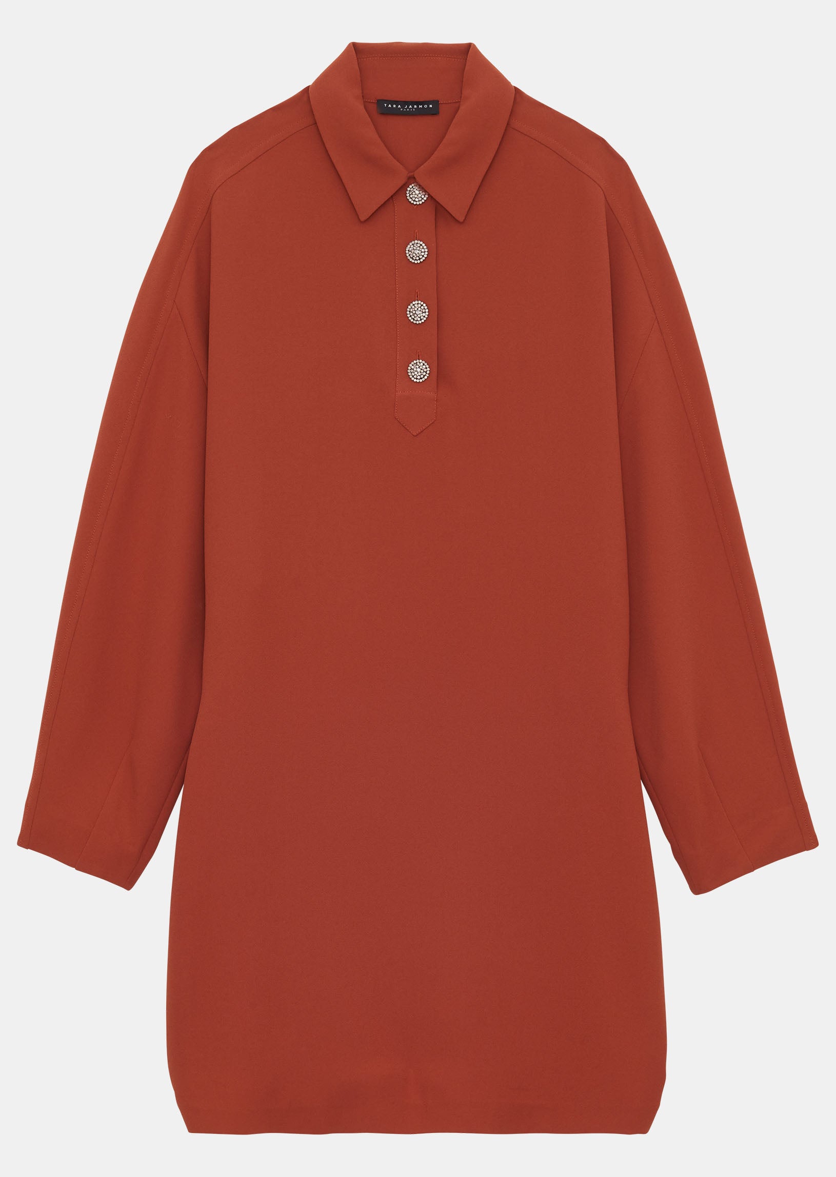 Robe Reva marron en crêpe Faume - seconde main