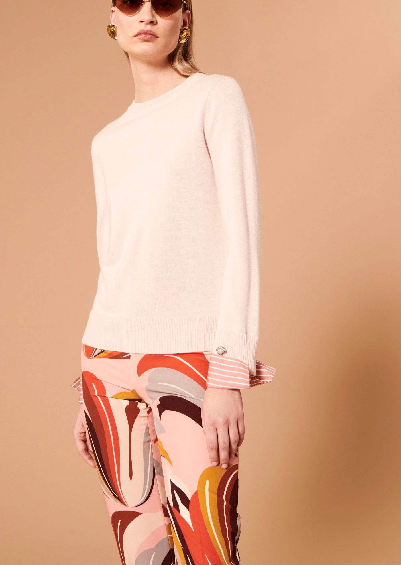 Pull Pazuma rose pâle en laine Faume - seconde main