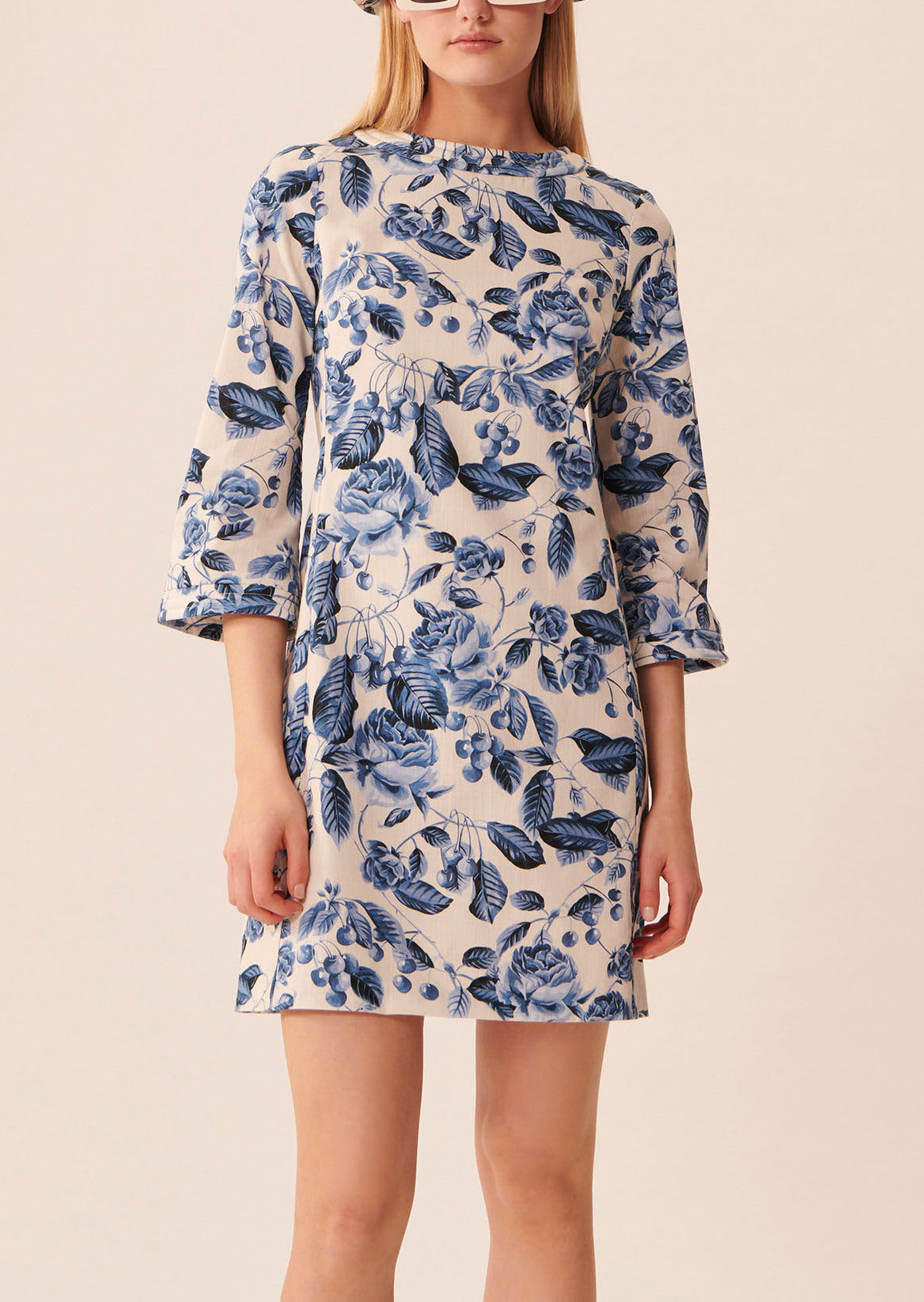 Robe Rivanna bleue imprimé à fleurs en coton Faume - seconde main
