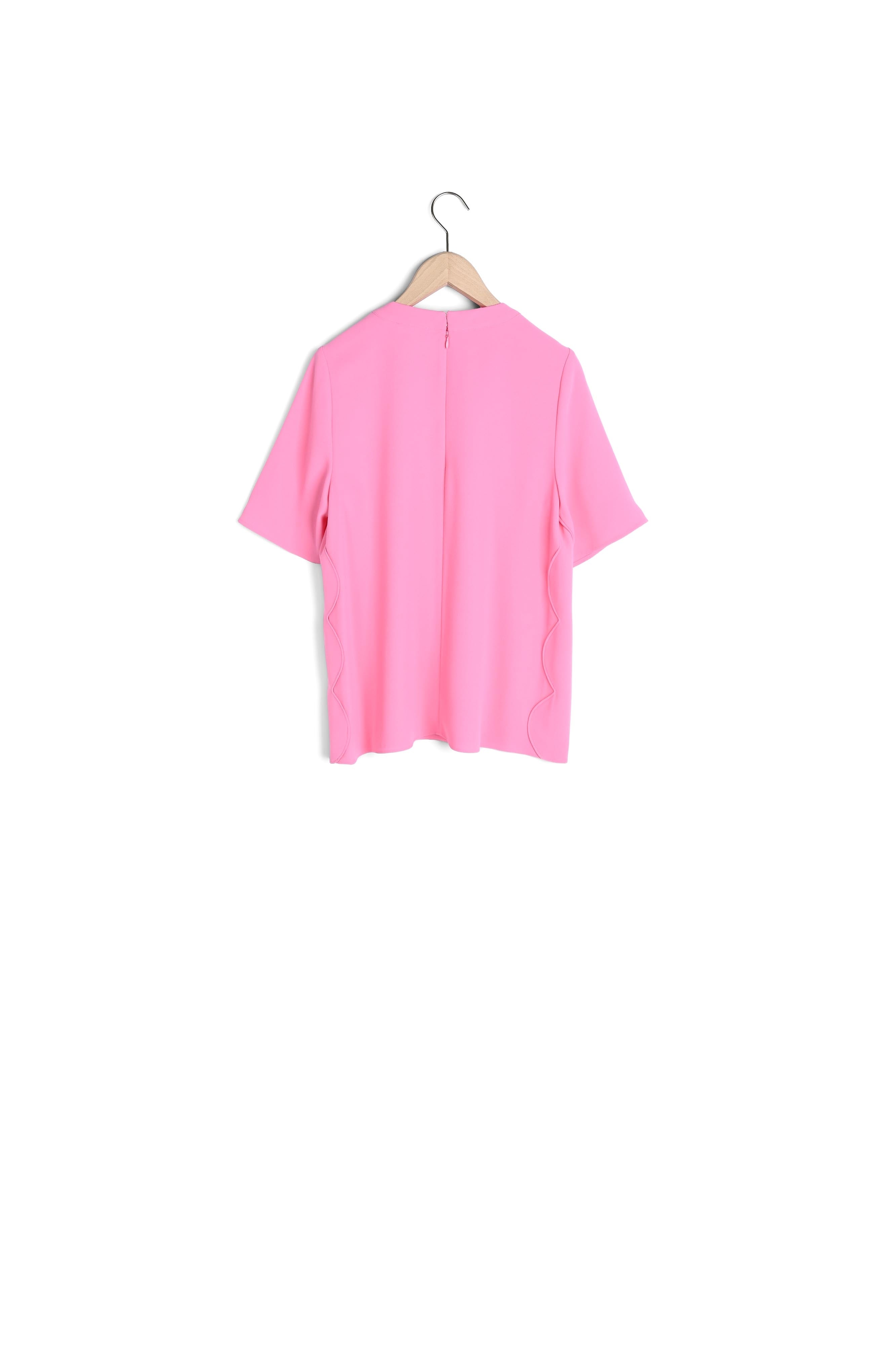 Top Tasha rose en crêpe Faume - seconde main