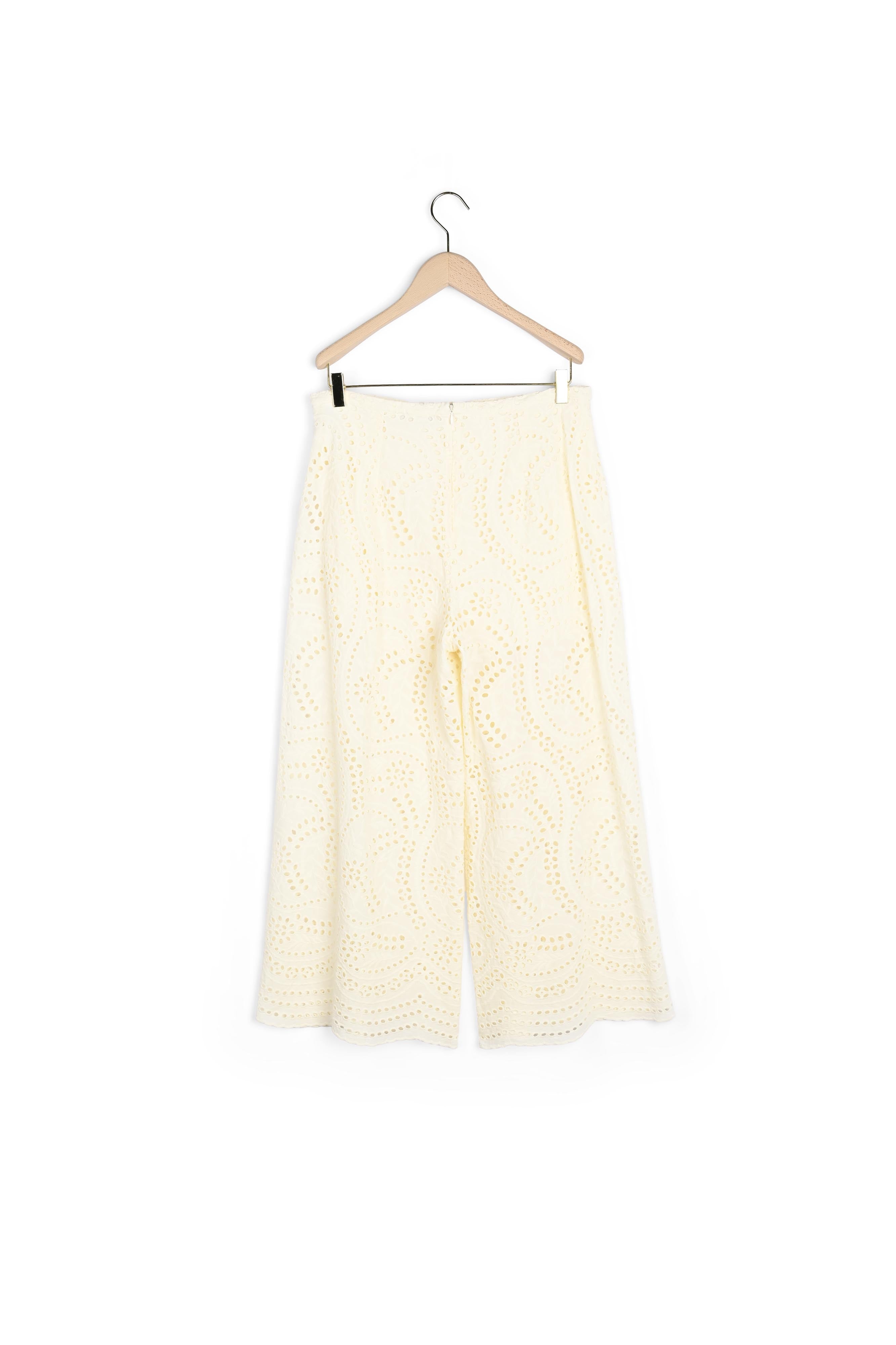 Pantalon Paprika écru en broderie Faume - seconde main