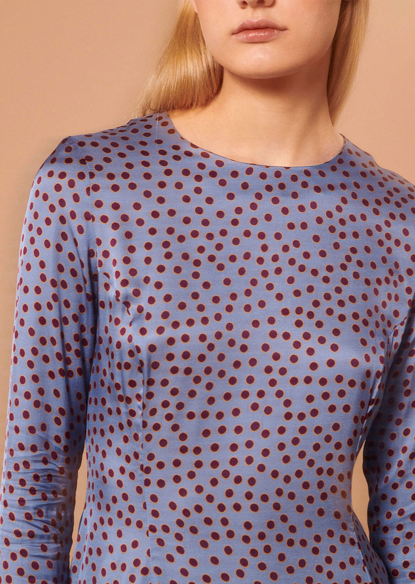 Robe Rael bleue imprimé à pois Faume - seconde main