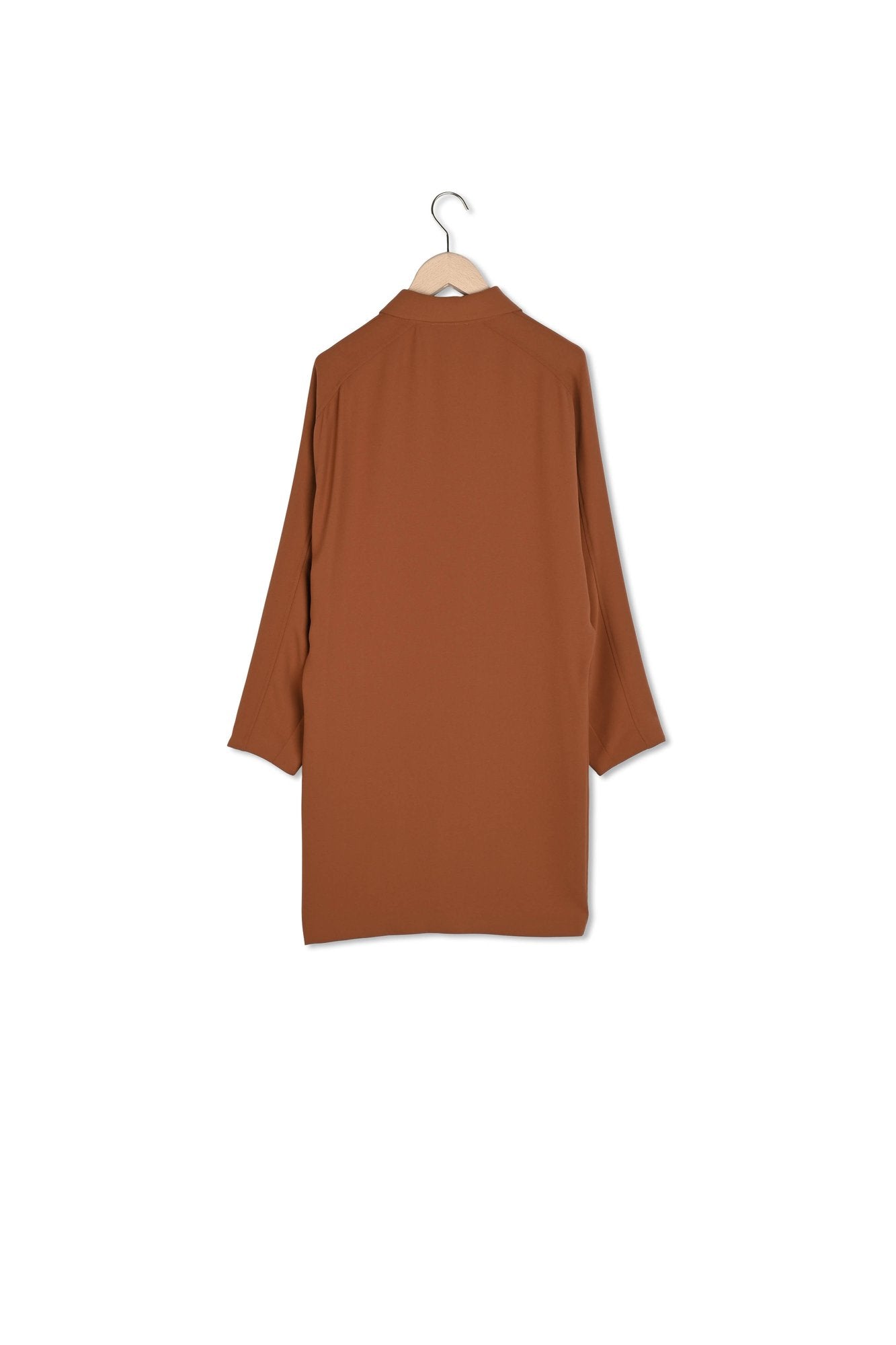 Robe Reva marron en crêpe Faume - seconde main