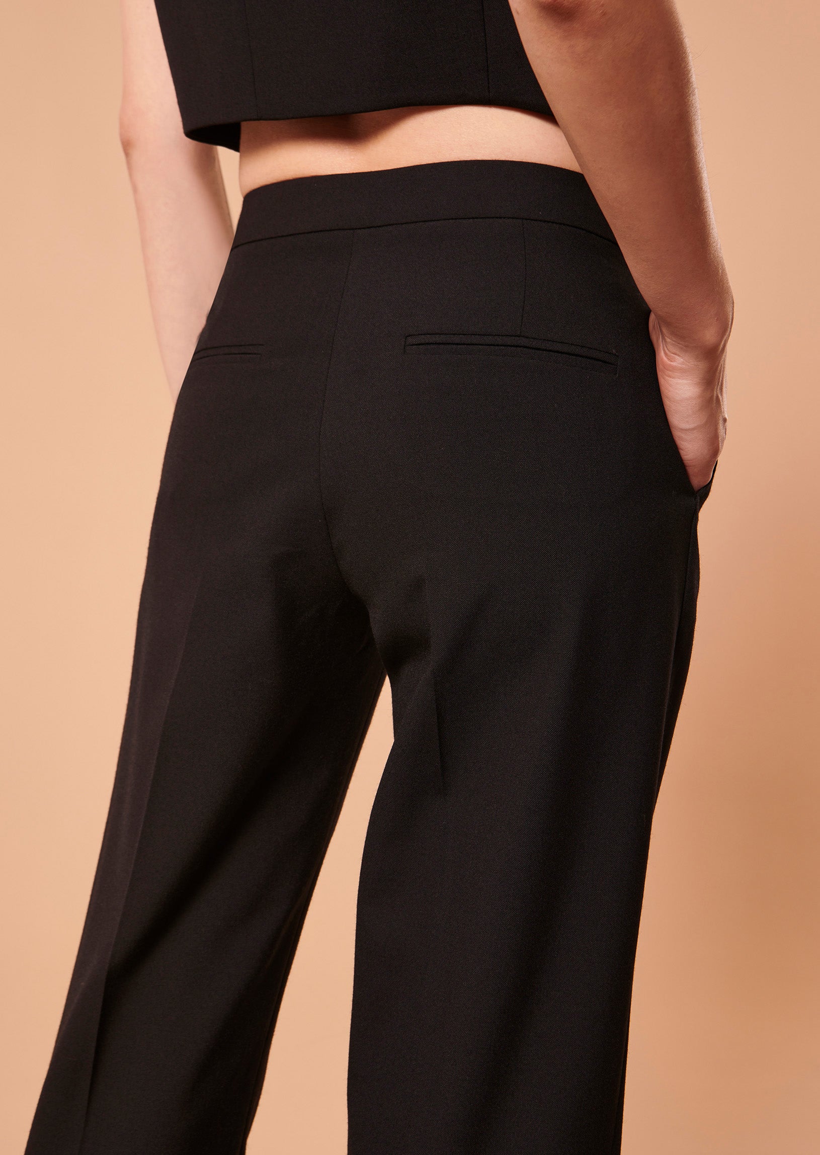 Pantalon Peter noir en laine froide Faume - seconde main