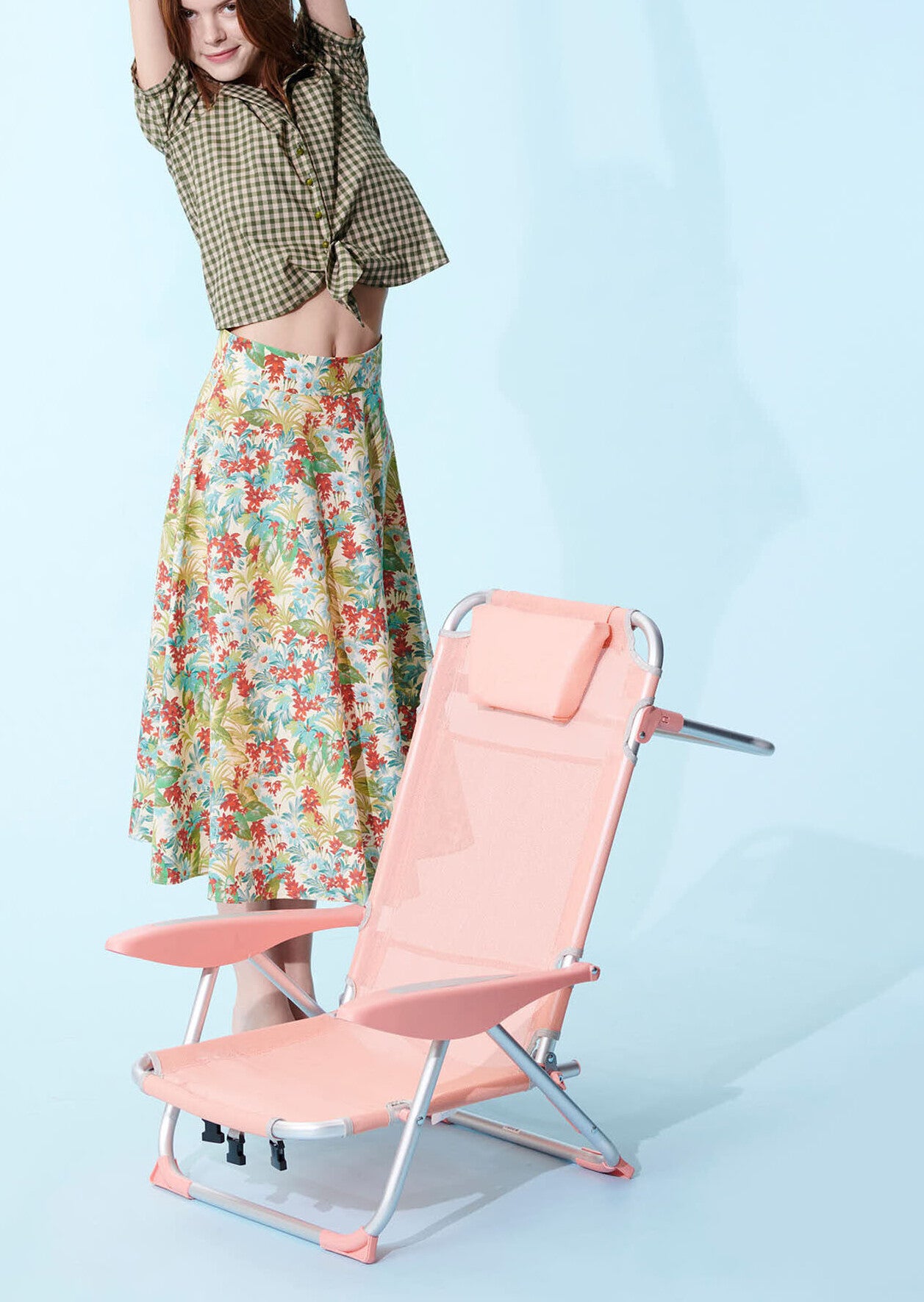 Top Toma en vichy de coton vert kaki Faume - seconde main