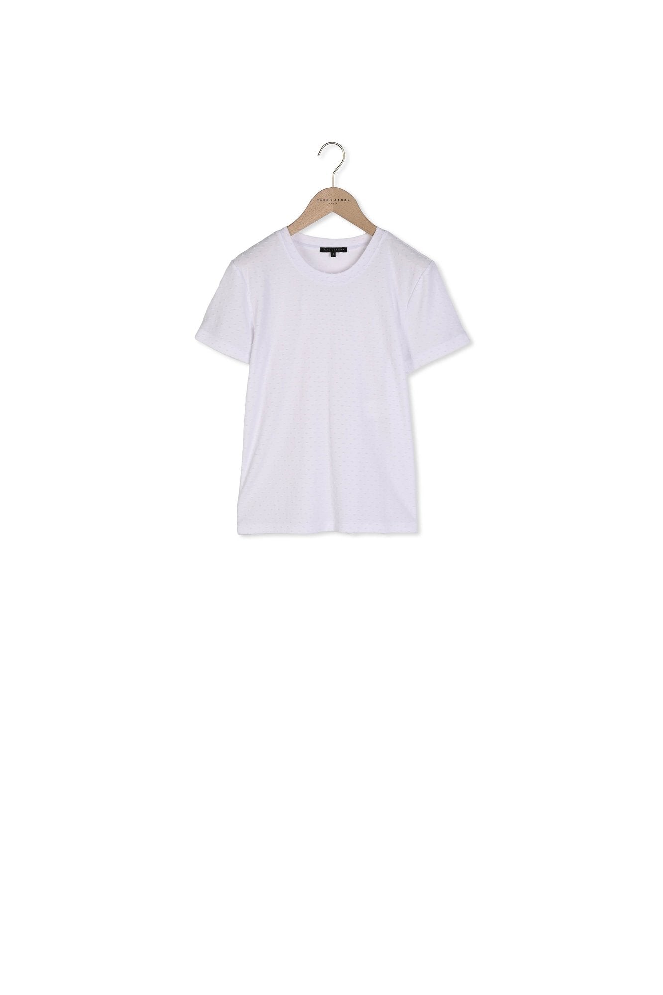 T-shirt Tere blanc en jersey plumetis Faume - seconde main