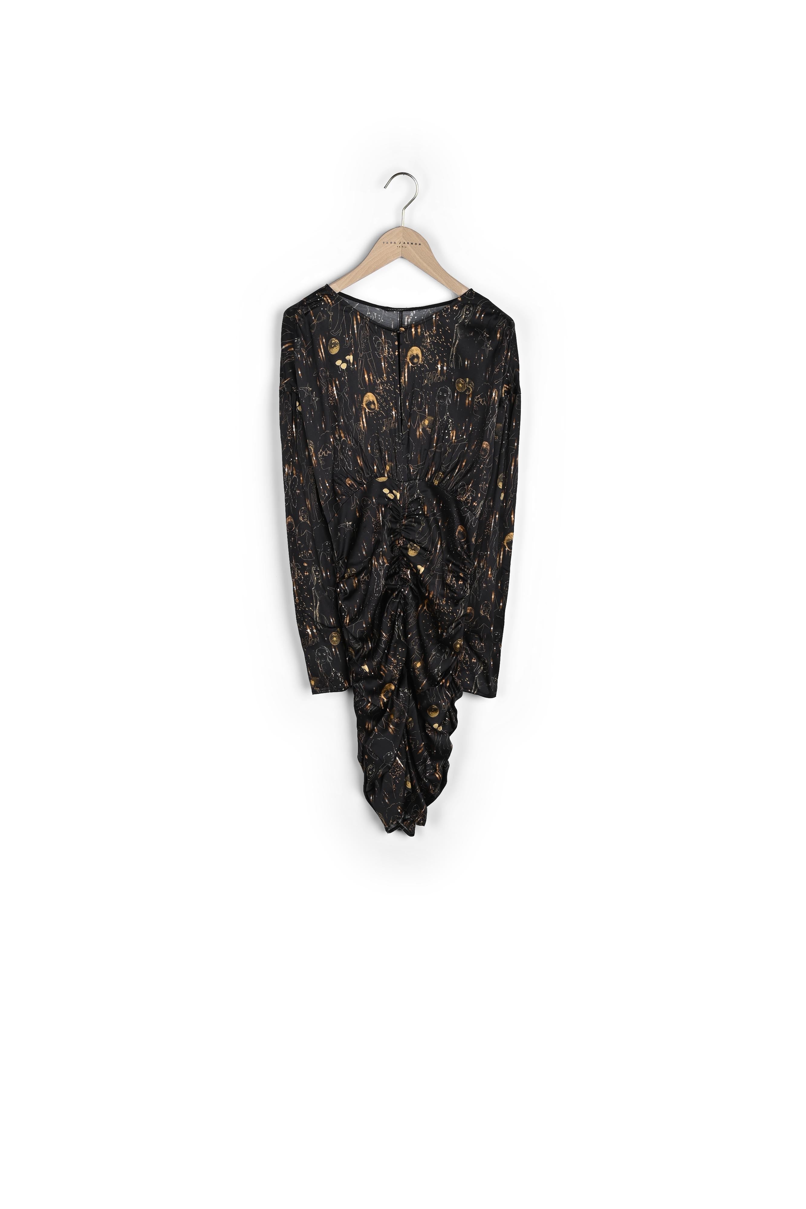 Robe Ring noire imprimé Tara Party Faume - seconde main