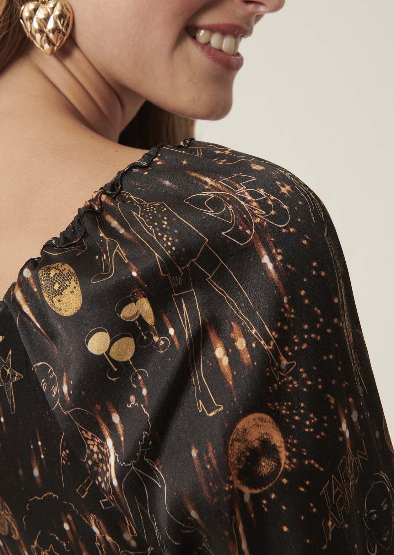 Top Taska noir Tara Party Faume - seconde main