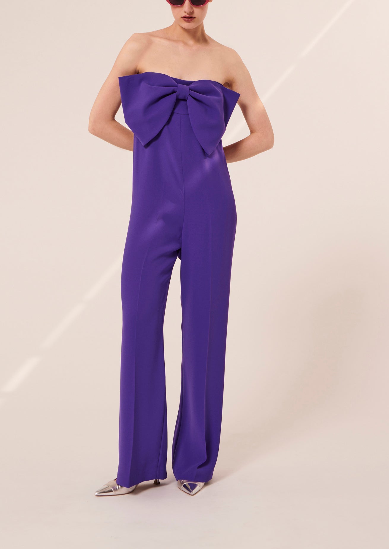 Combinaison Coeur violette en crêpe Faume - seconde main