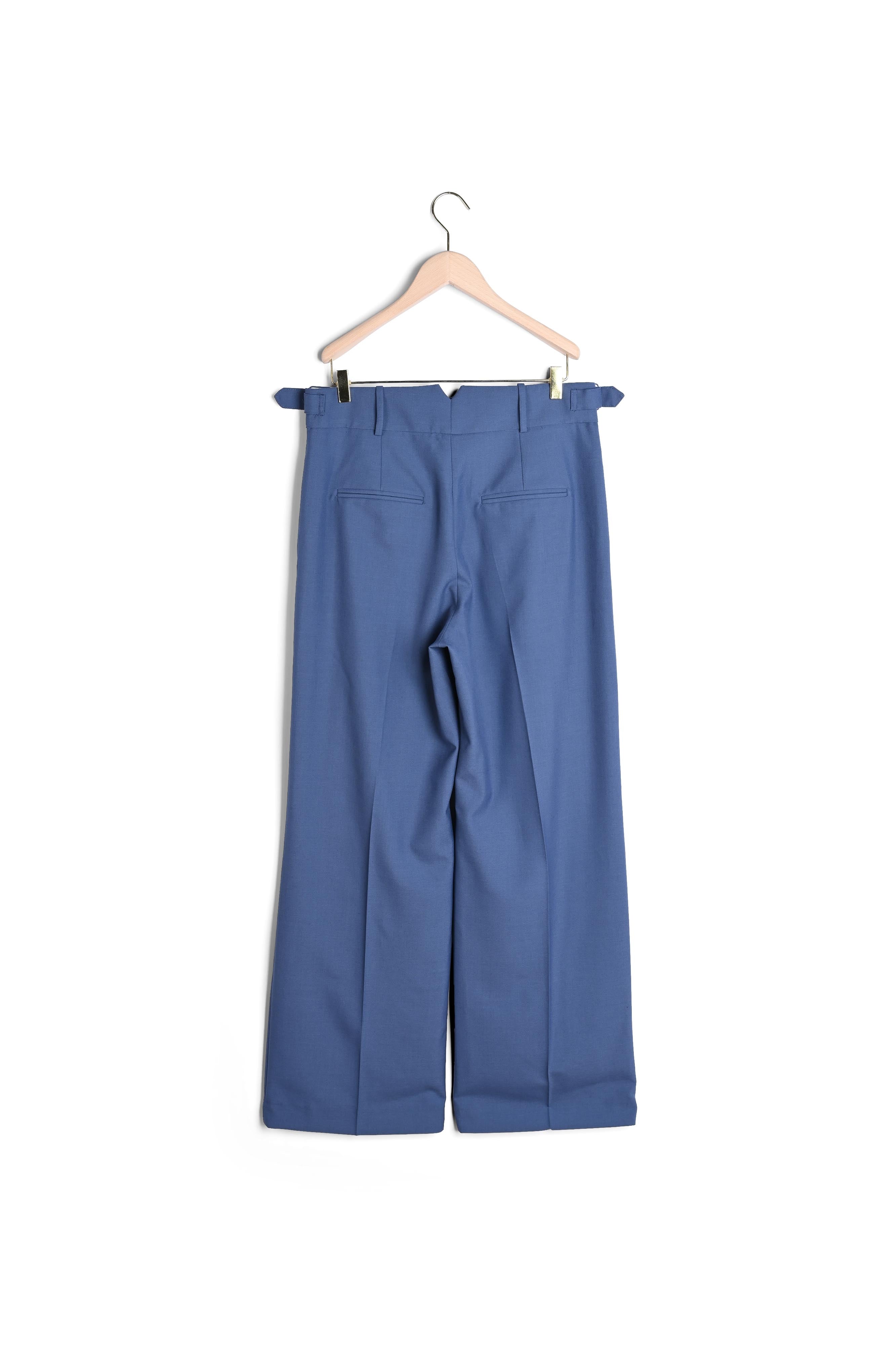Pantalon Peace bleu en laine Faume - seconde main