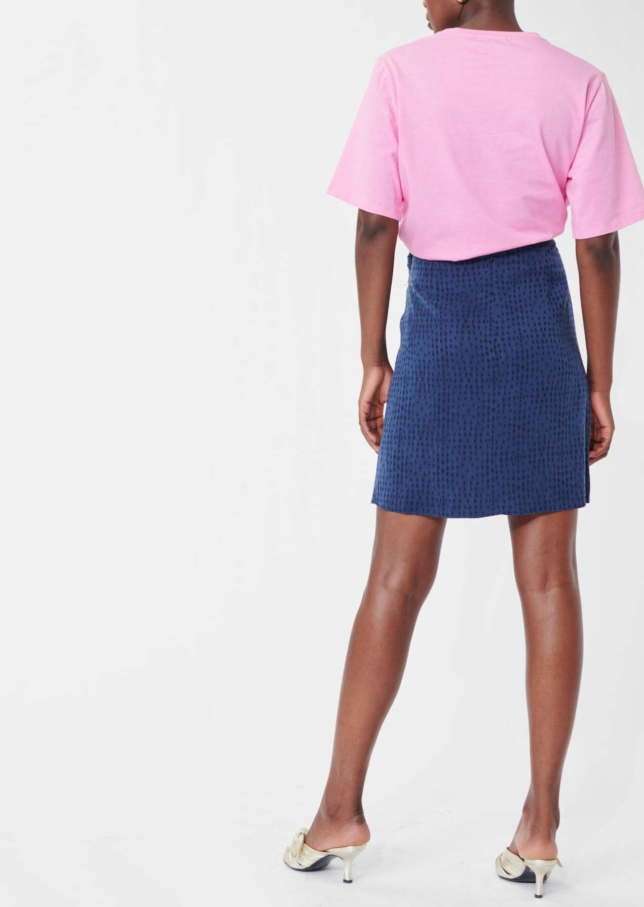 Jupe Jaga marine en jacquard Faume - seconde main