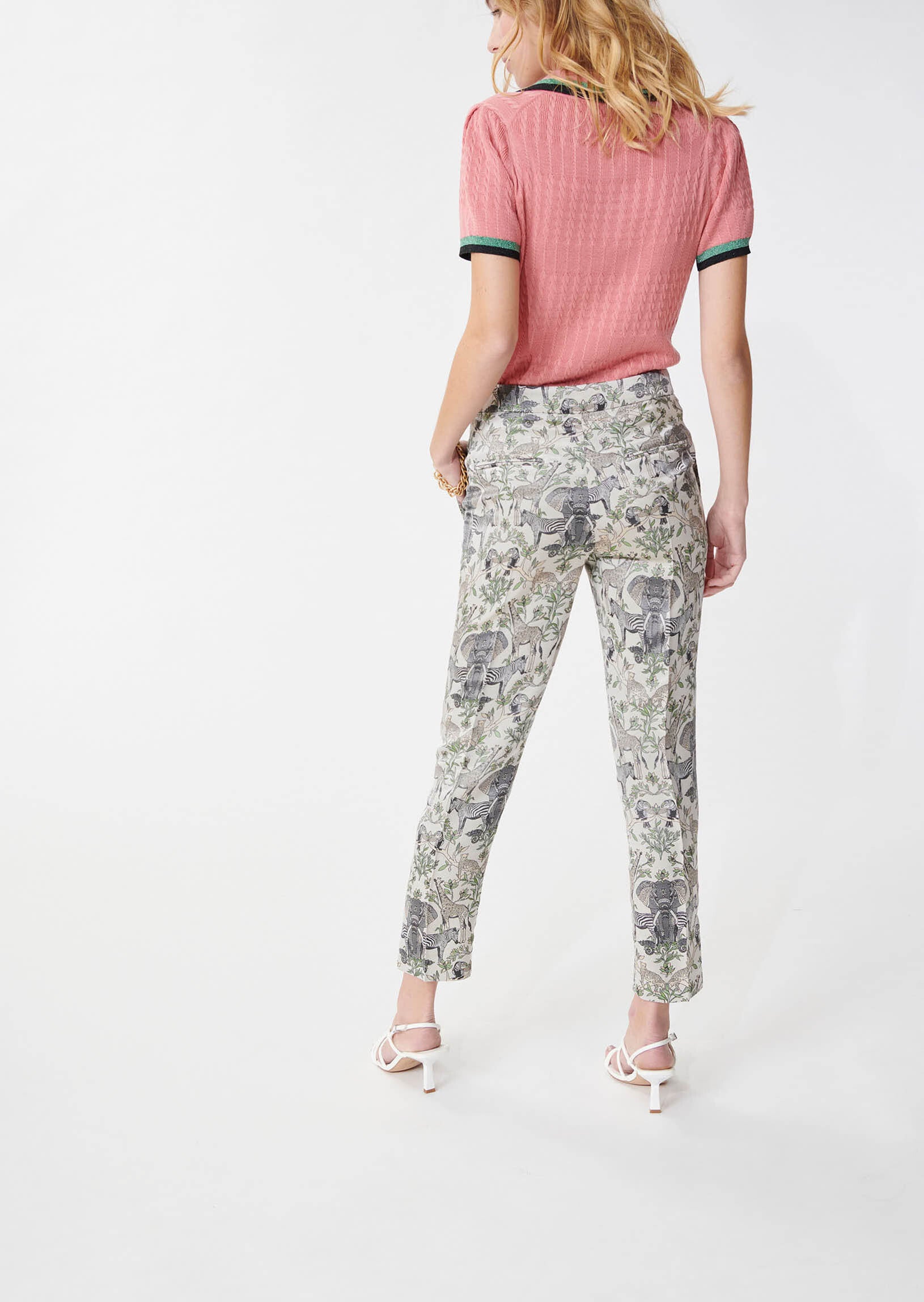 Pantalon Paul écru en jacquard jungle Faume - seconde main