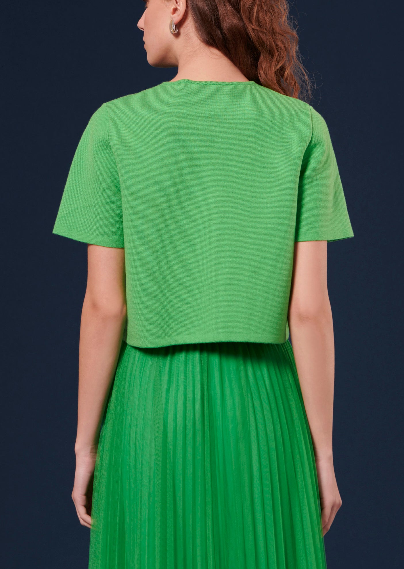 Gilet Glitter vert en maille compacte Faume - seconde main