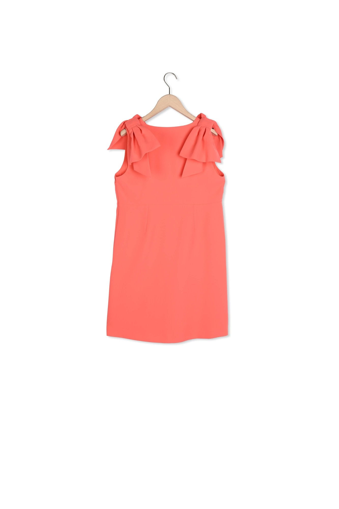 Robe Remarquable rouge corail en crêpe Faume - seconde main