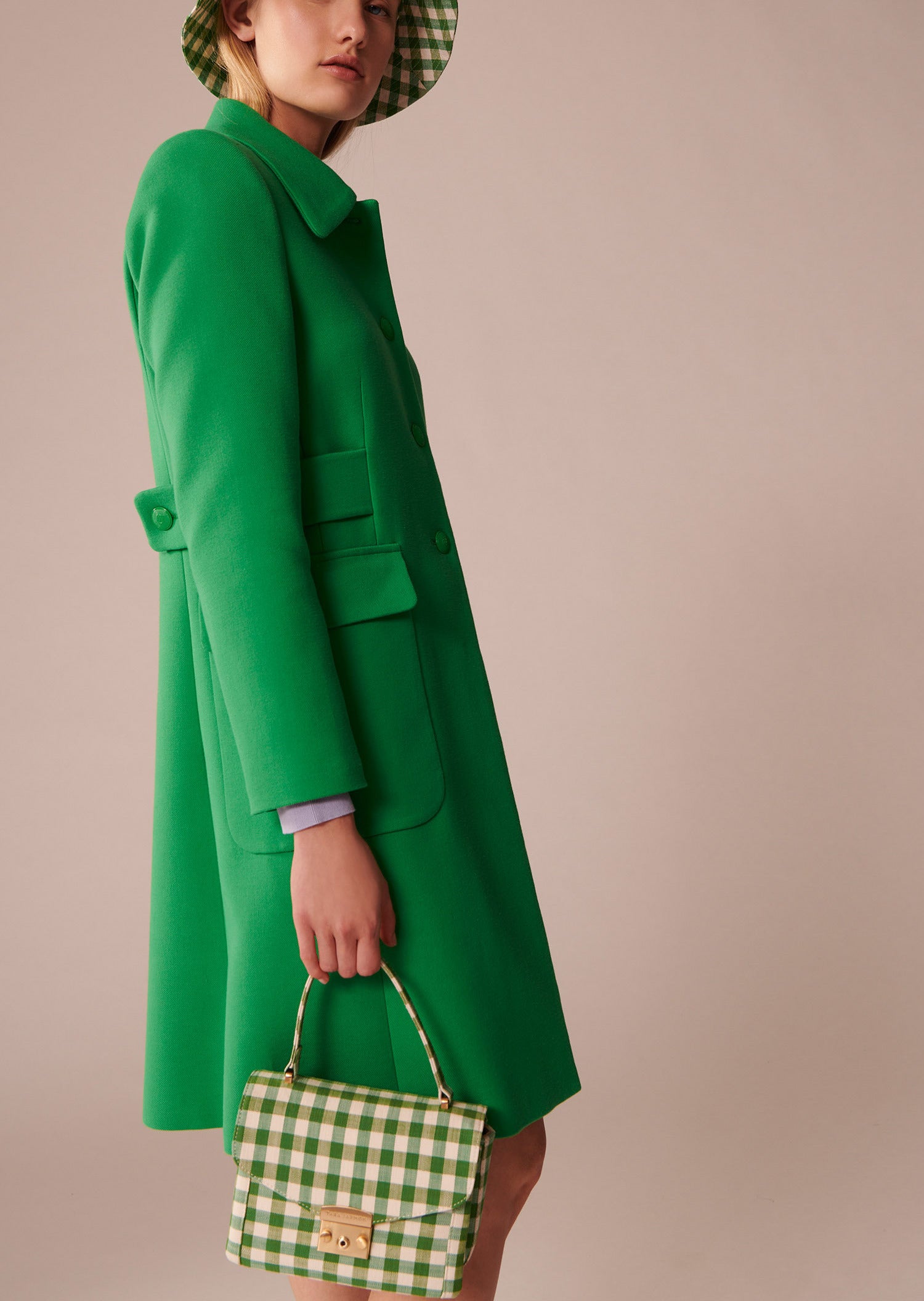 Manteau Mallory vert émeraude en coton Faume - seconde main