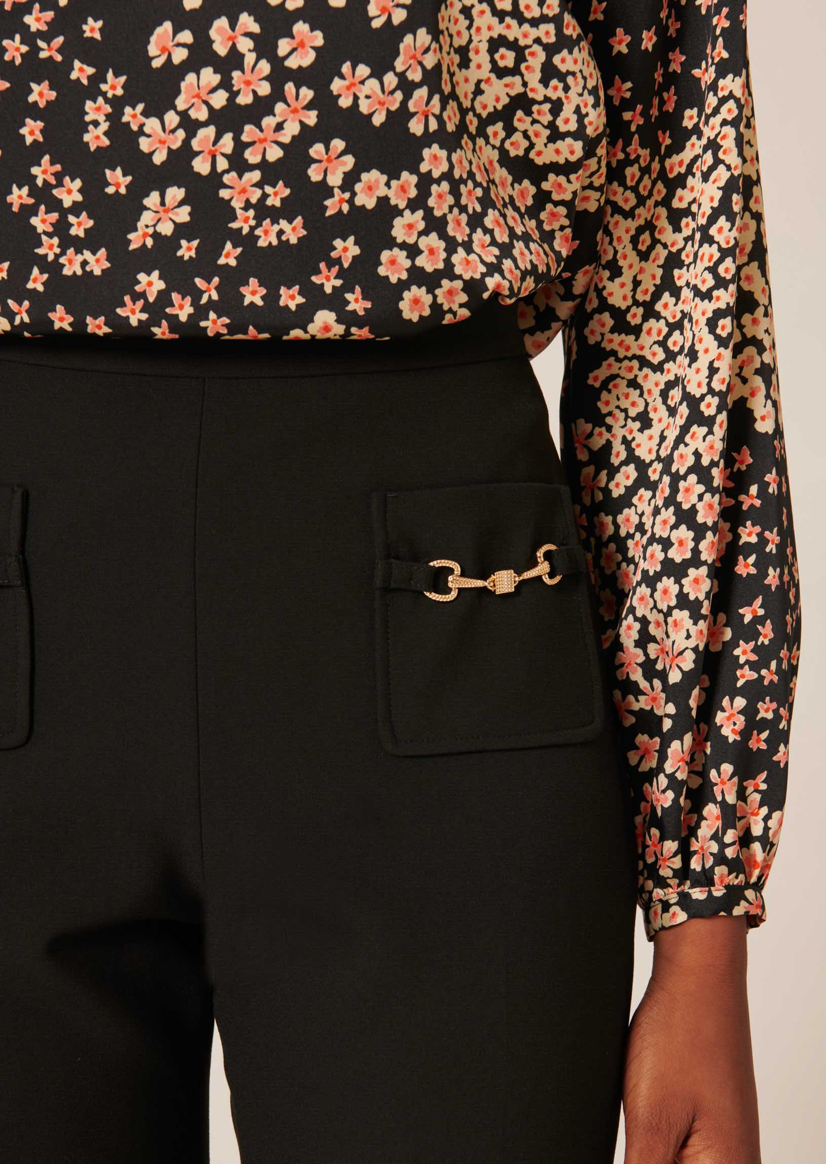 Pantalon Polynesie noir en toile double Faume - seconde main