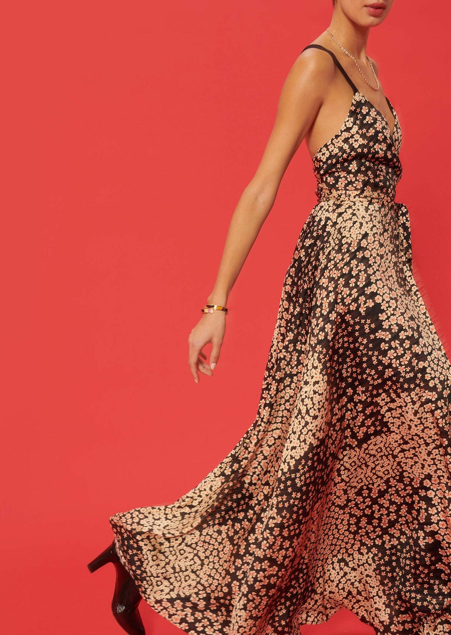 Robe Rayzel noire imprimé petites fleurs Faume - seconde main