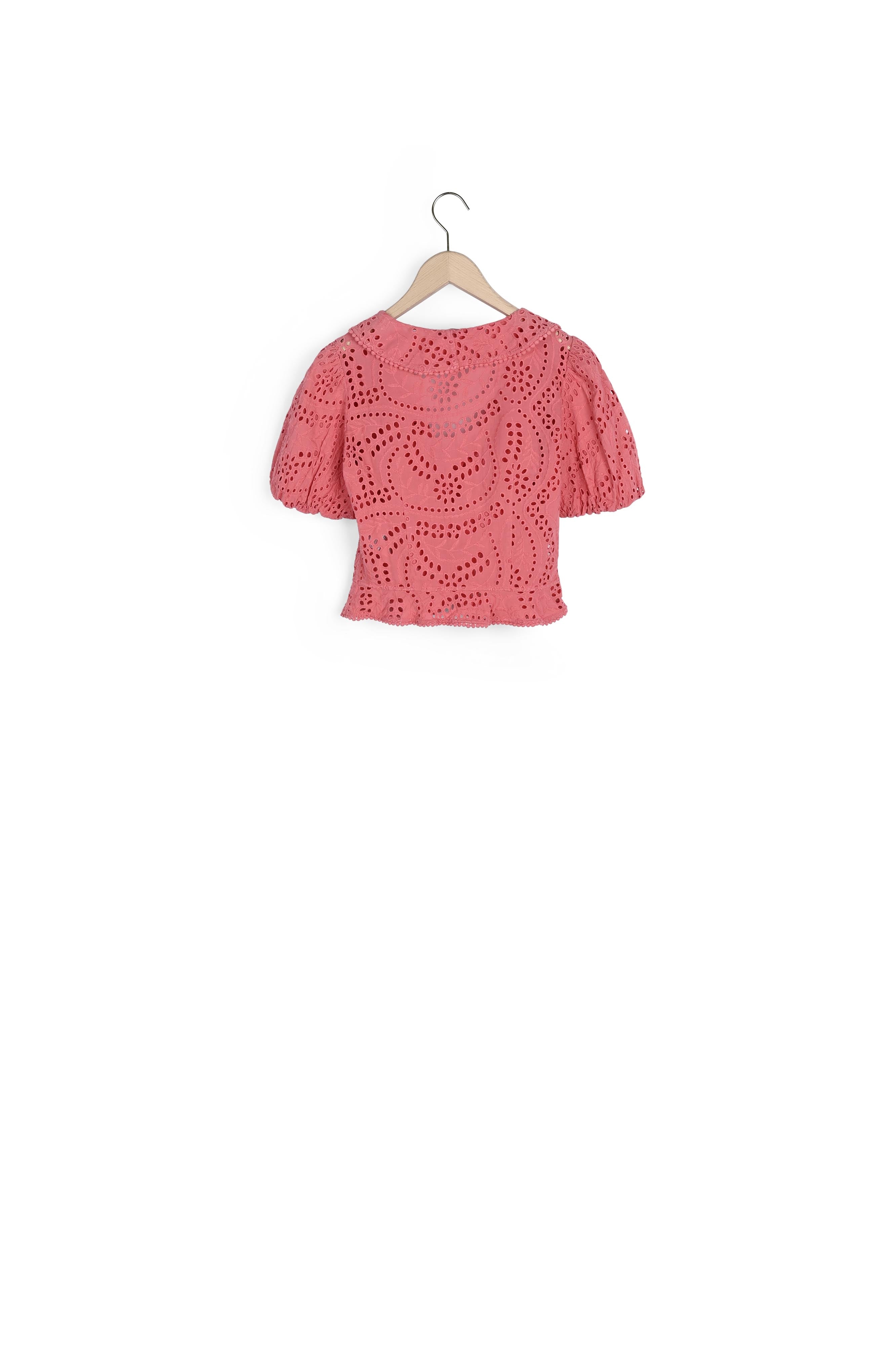 Chemise Carine rose en broderie Faume - seconde main