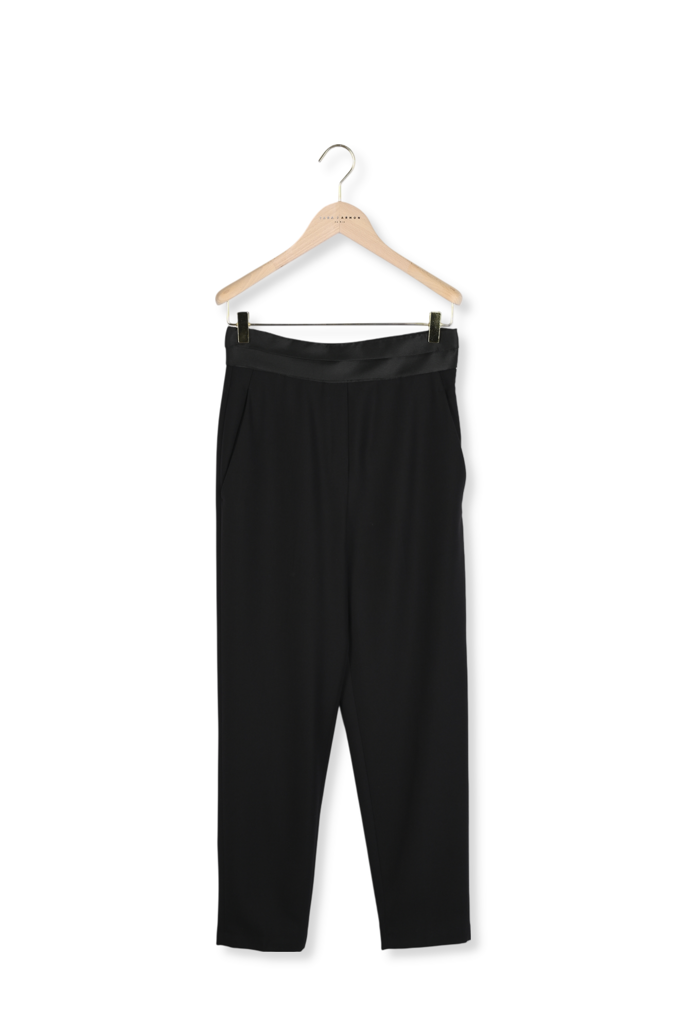 Pantalon noir en laine Paul Faume - seconde main