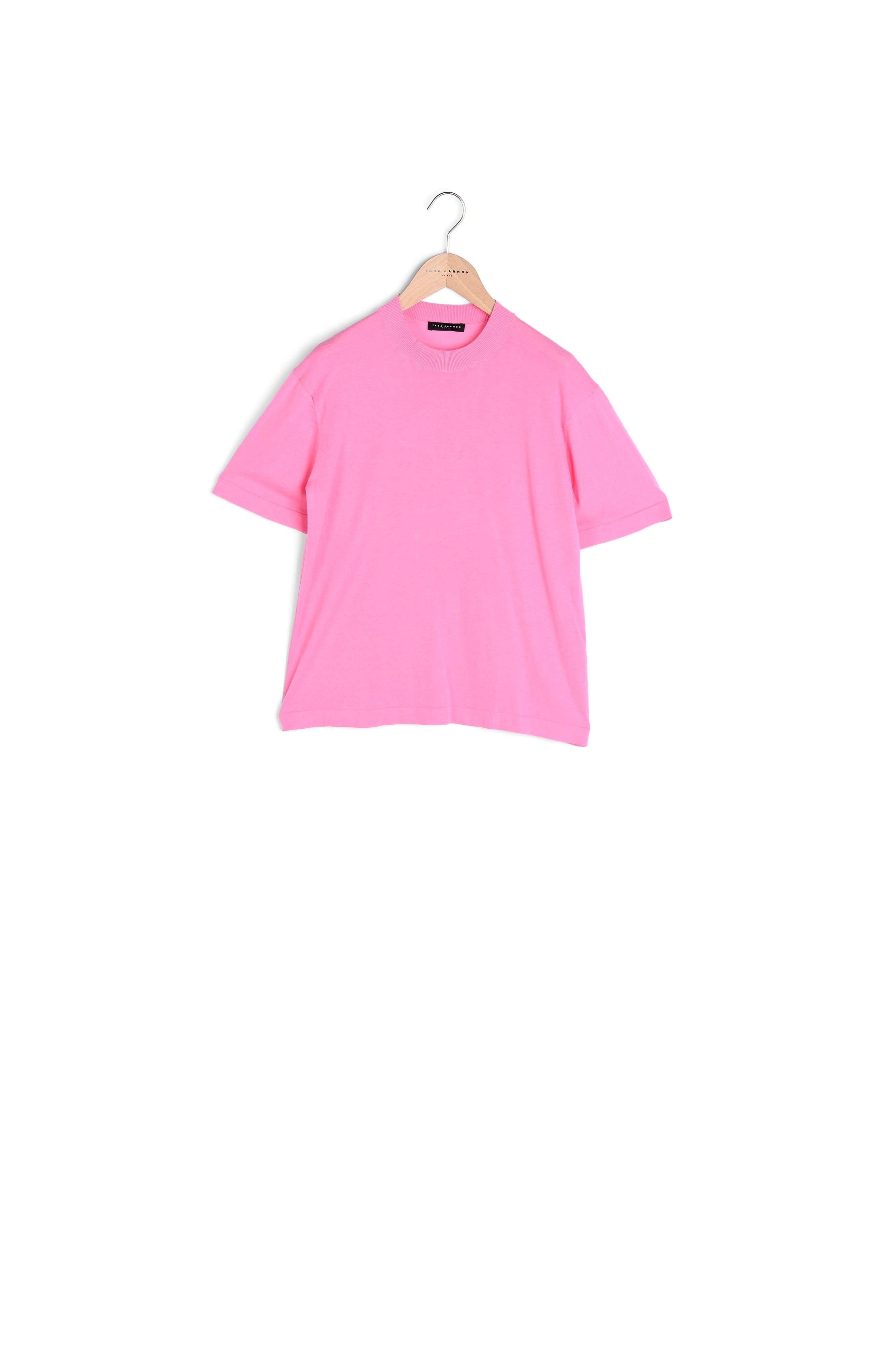 Pull Petale rose en tencel de soie Faume - seconde main