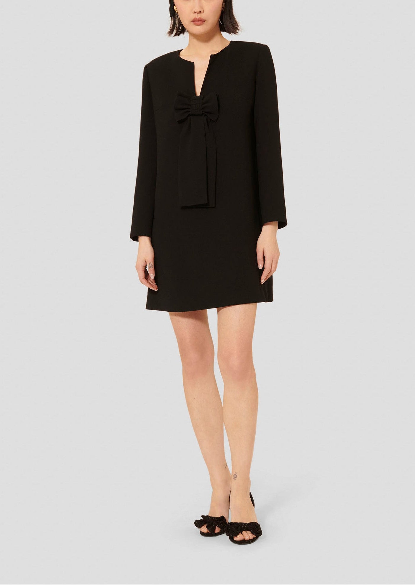 Robe noire en crêpe Rhonda Faume - seconde main