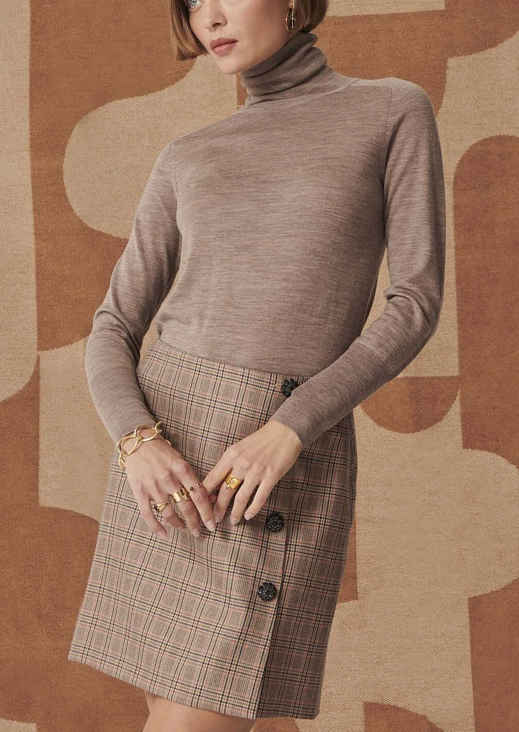 Pull Precious beige en merinos extrafin Faume - seconde main