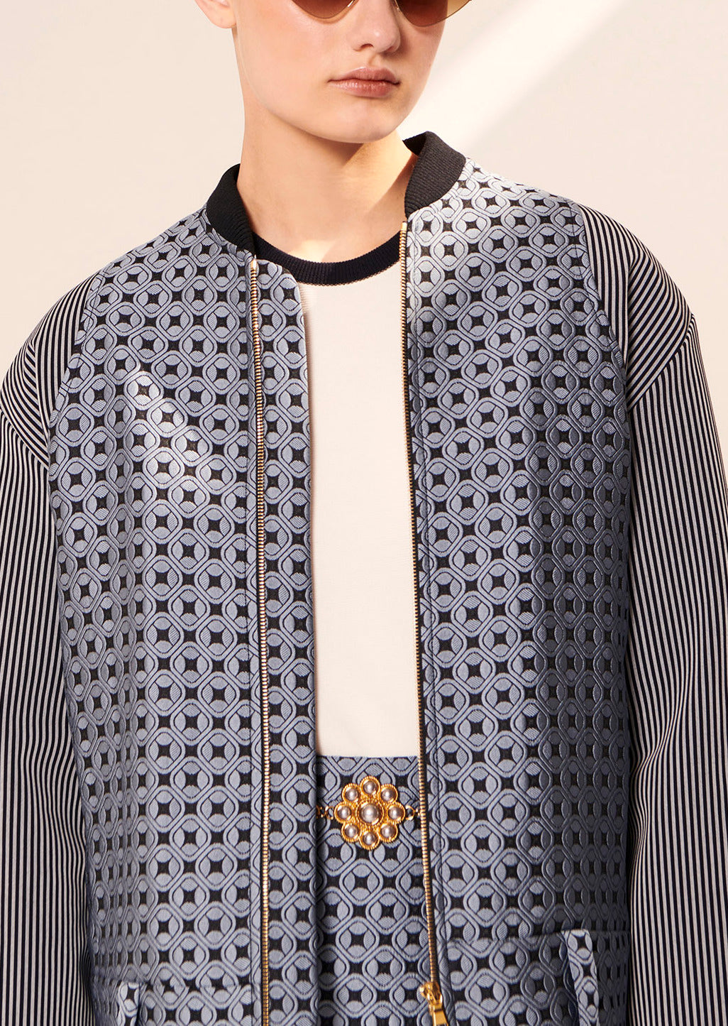 Veste Valeska bleue en jacquard Faume - seconde main