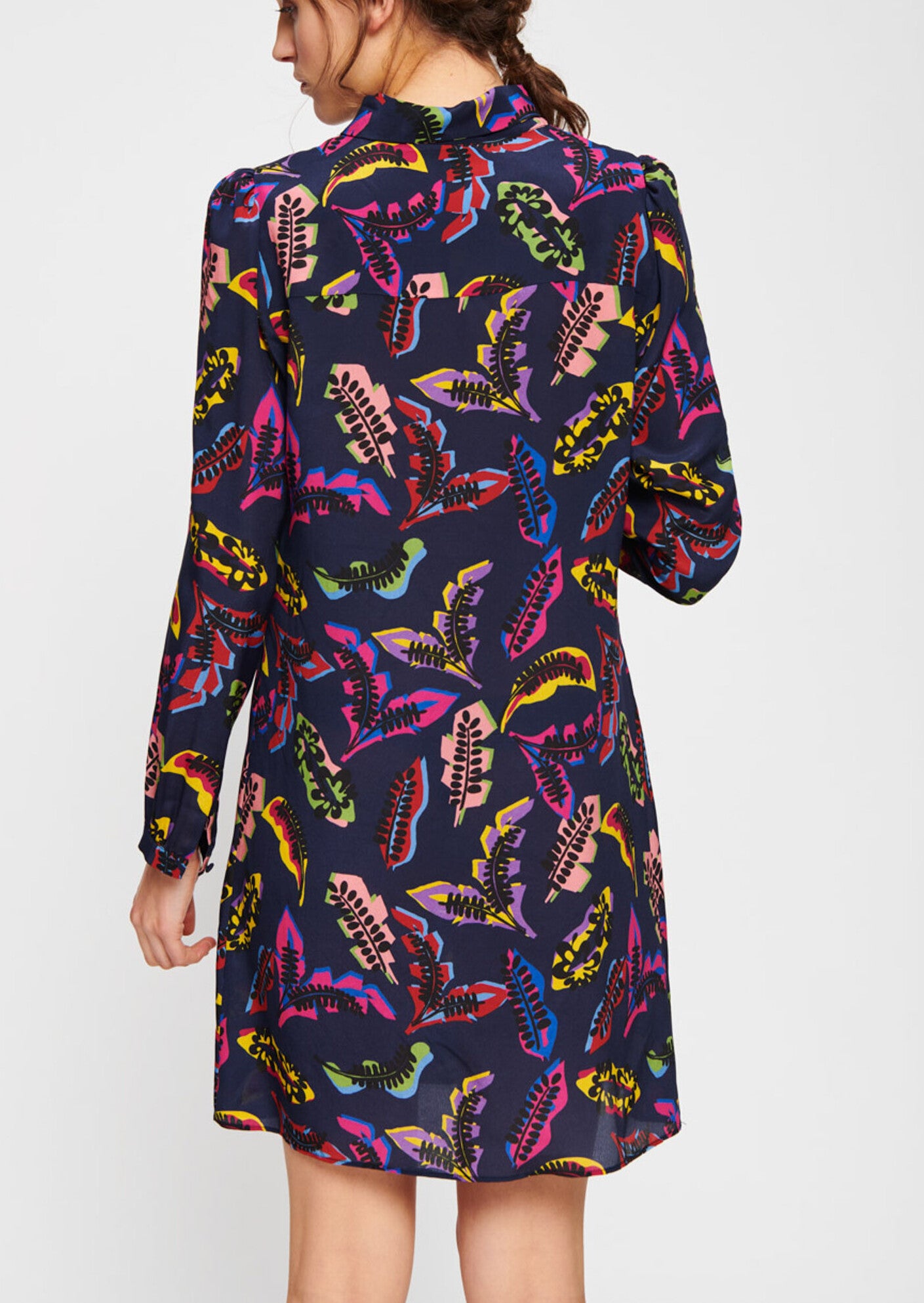 Robe bleu nuit motif fleuri Faume - seconde main