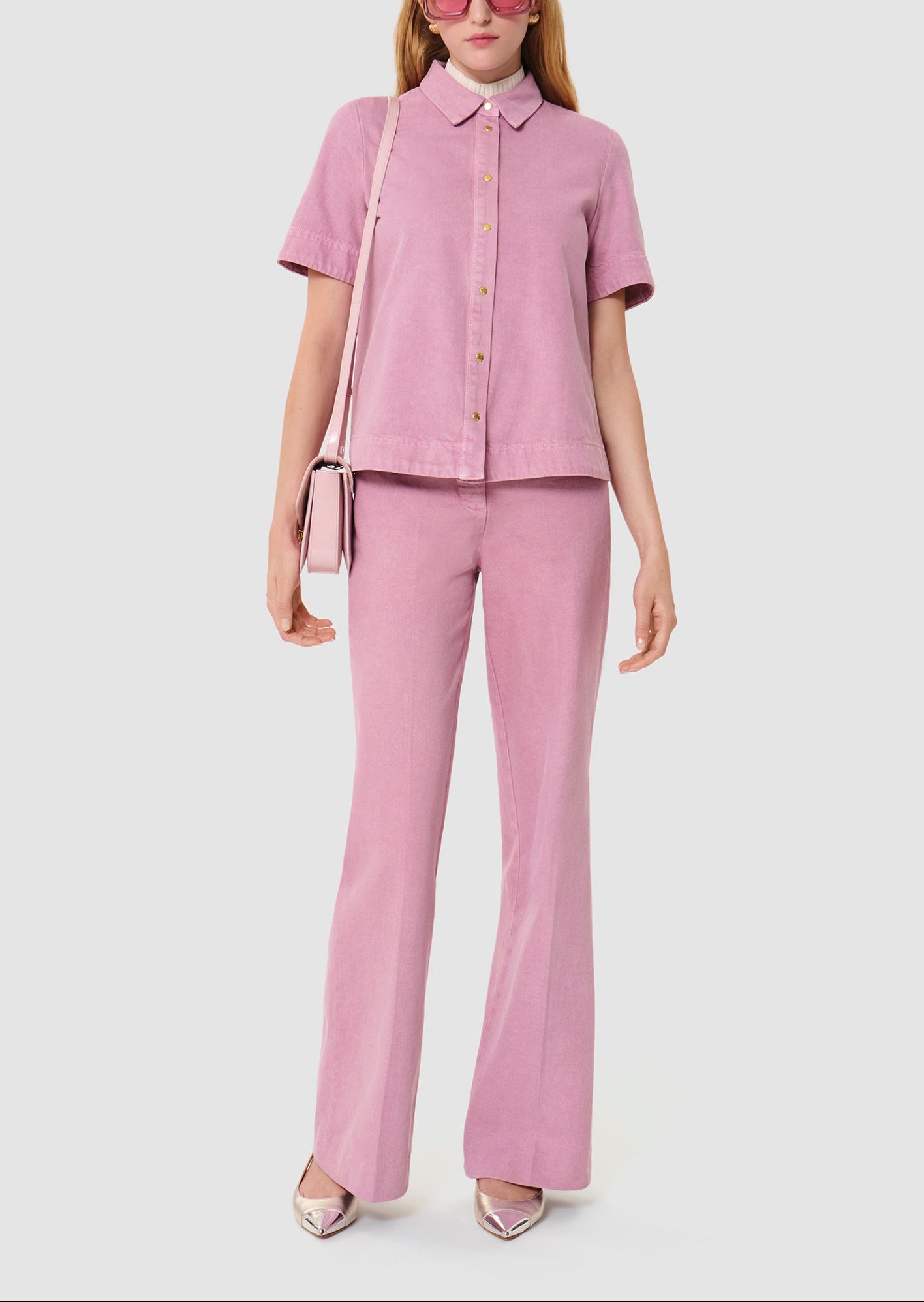 Chemise rose en denim Camilia Faume - seconde main