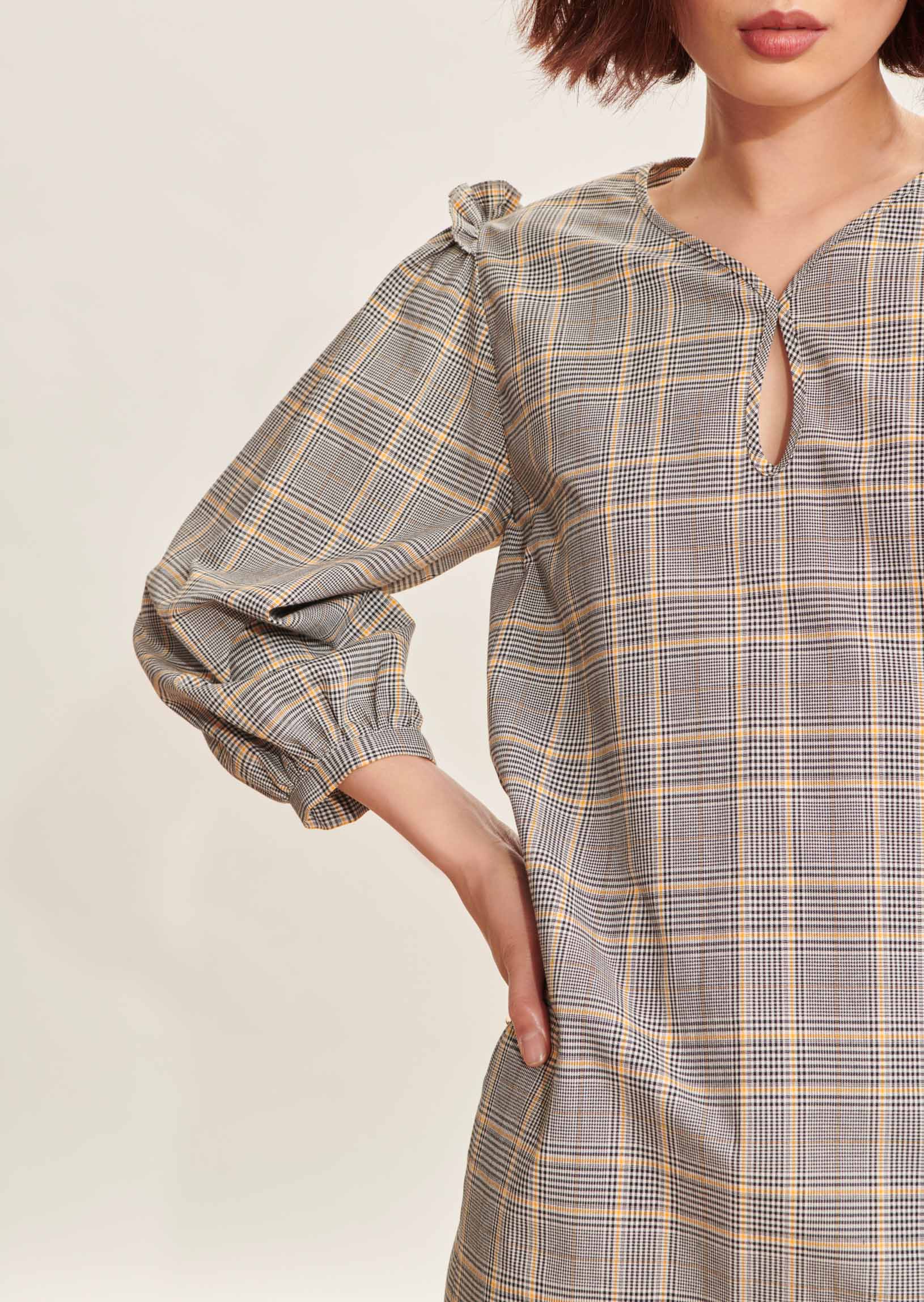 Robe Ruffa noir en tartan Faume - seconde main