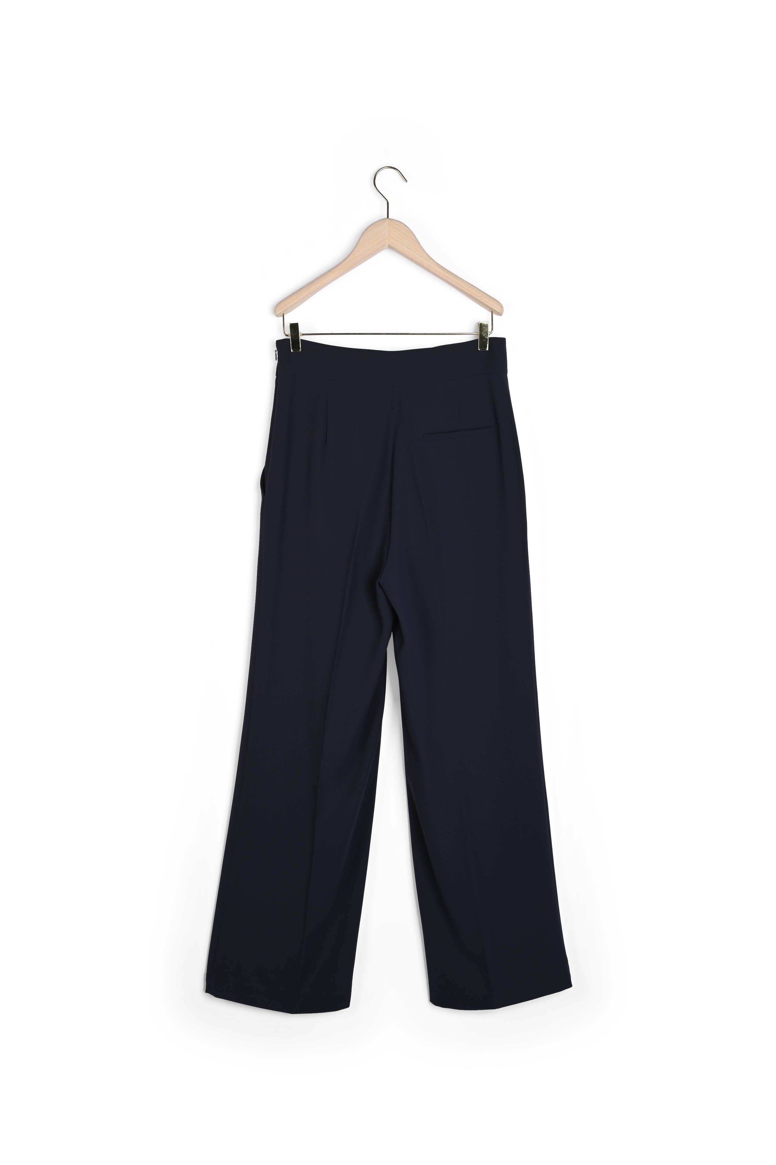 Pantalon Pilar bleu nuit en crêpe Faume - seconde main