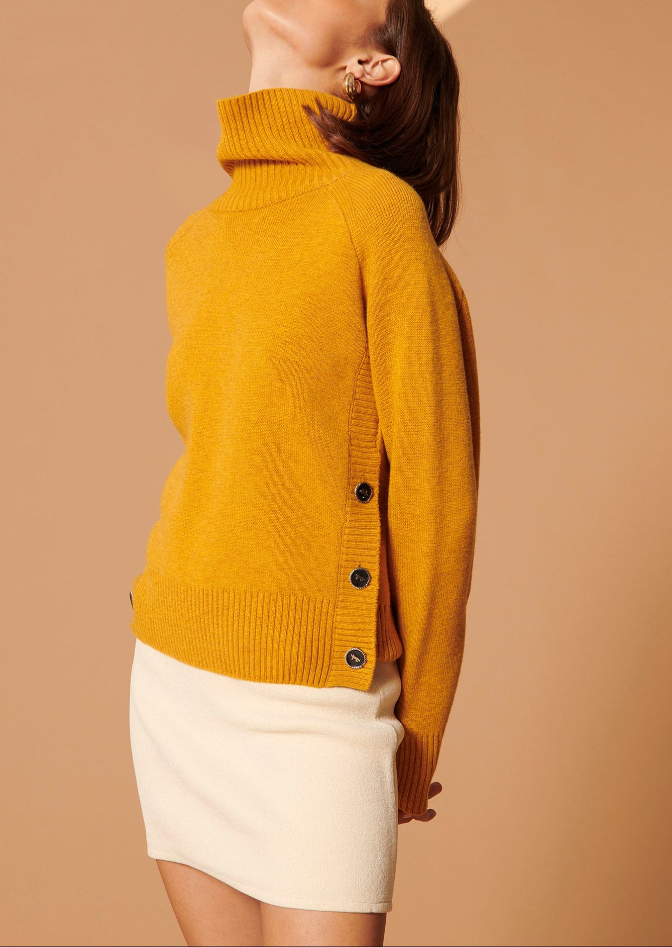 Pull Prague jaune en laine Faume - seconde main