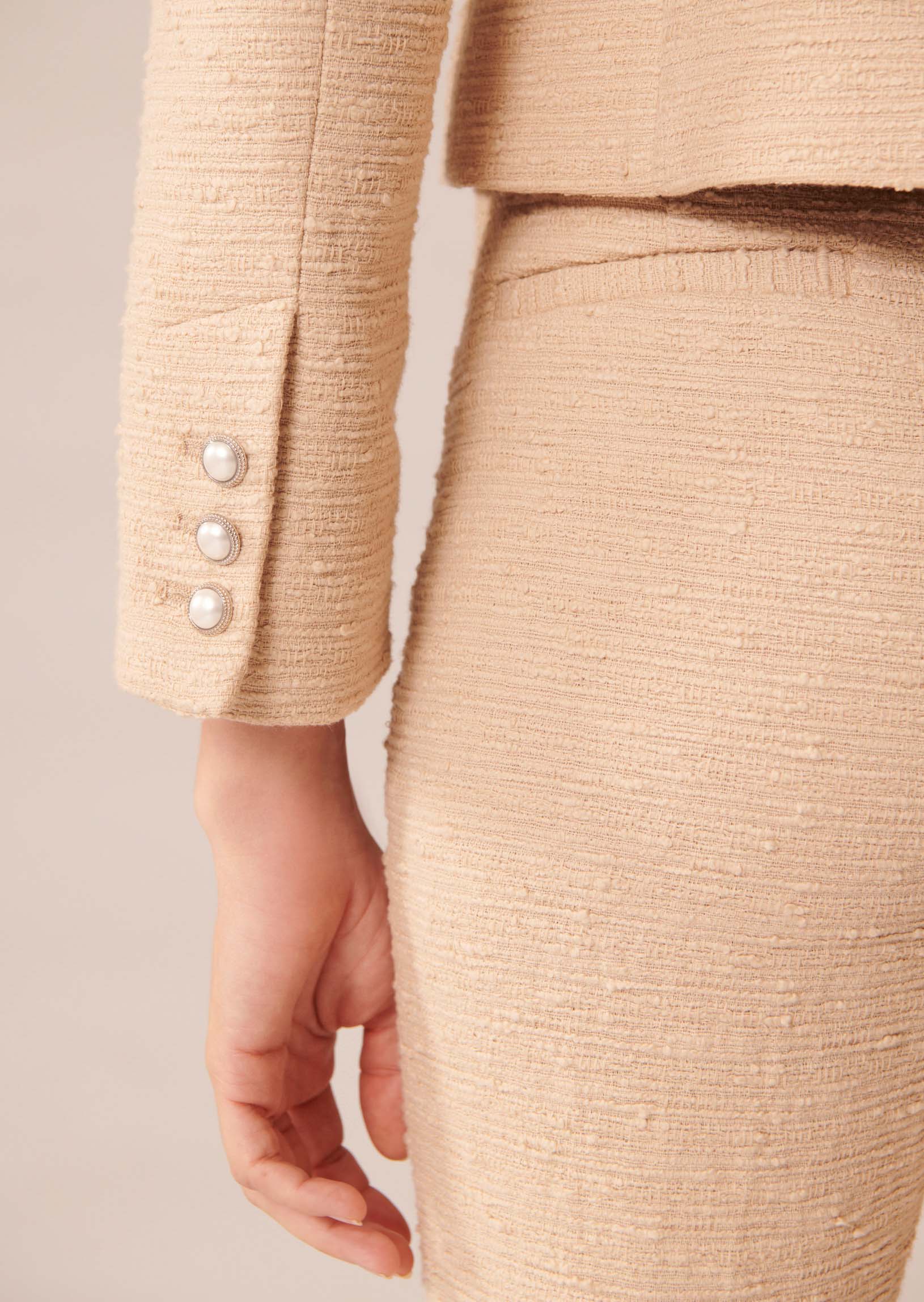 Veste Versailles beige en tweed Faume - seconde main