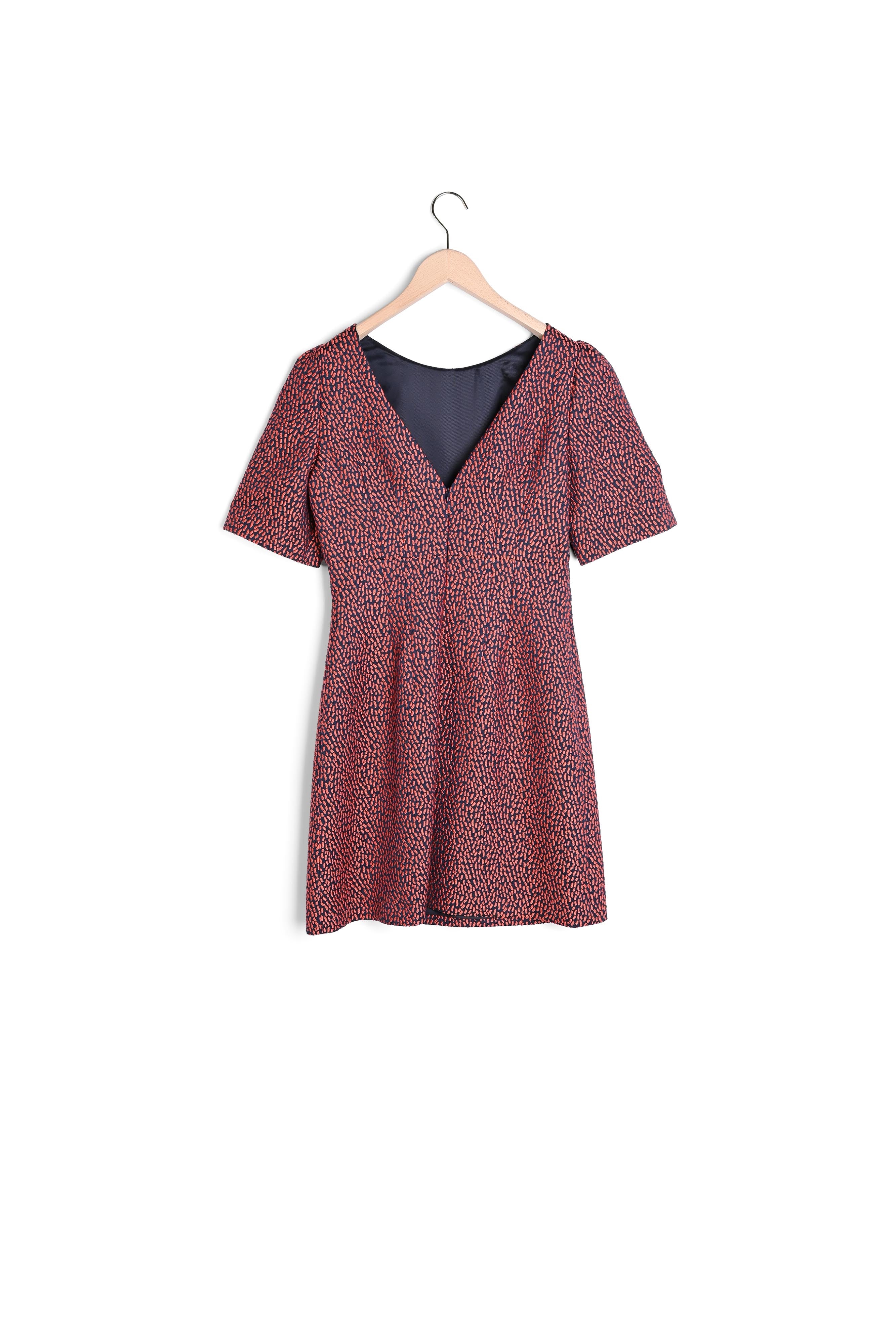 Robe en jacquard bleu nuit Faume - seconde main